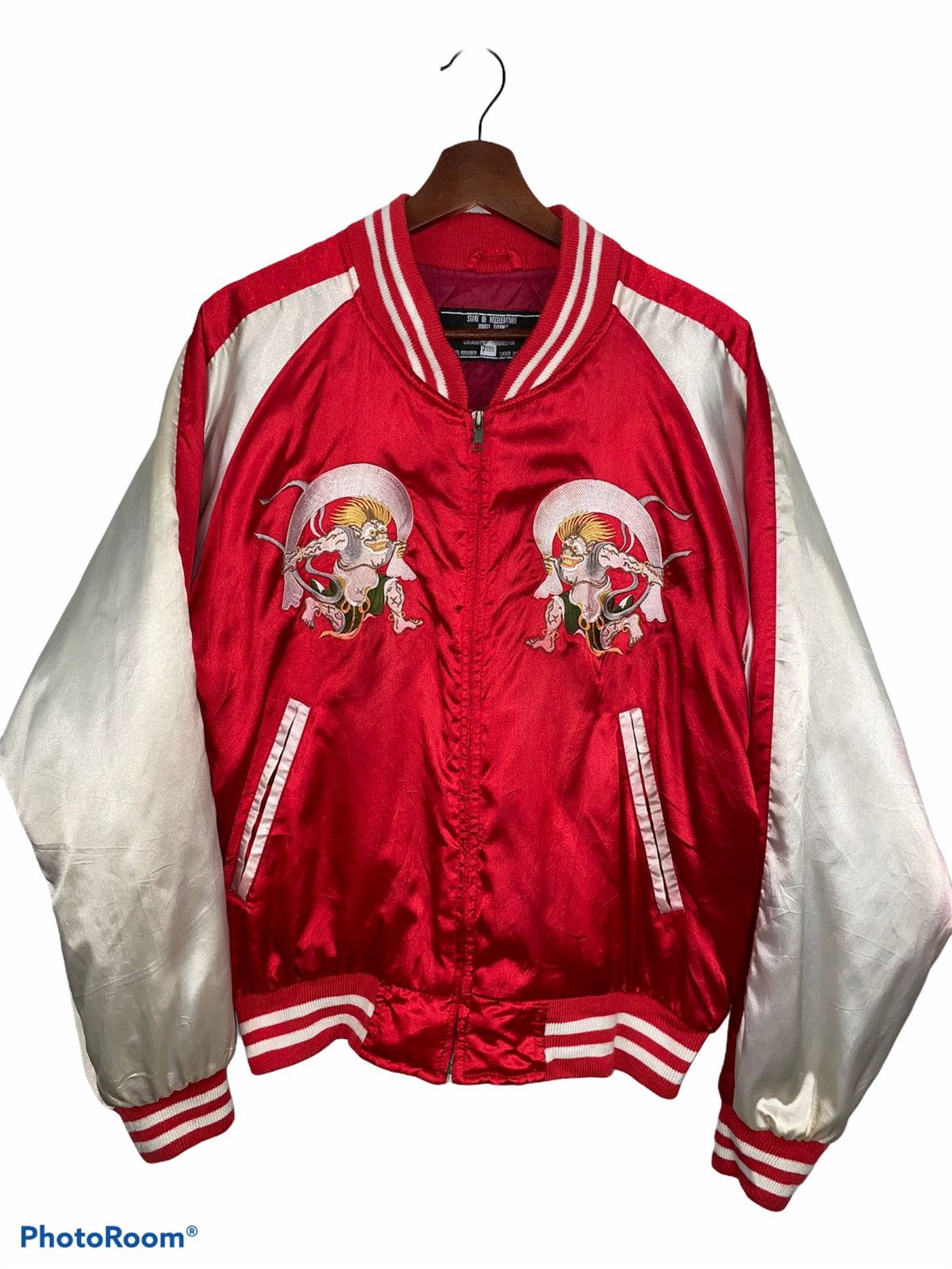 Japanese Brand Sukajan Thunder Storm Embroidery Jacket Size US L / EU 52-54 / 3 - 2 Thumbnail