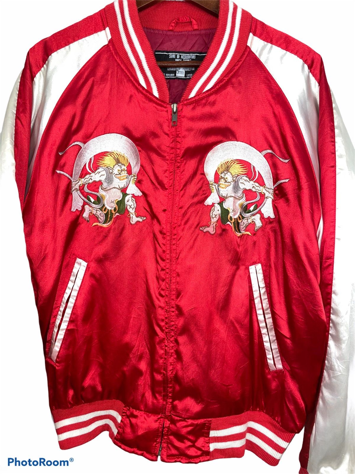 Japanese Brand Sukajan Thunder Storm Embroidery Jacket Size US L / EU 52-54 / 3 - 4 Thumbnail