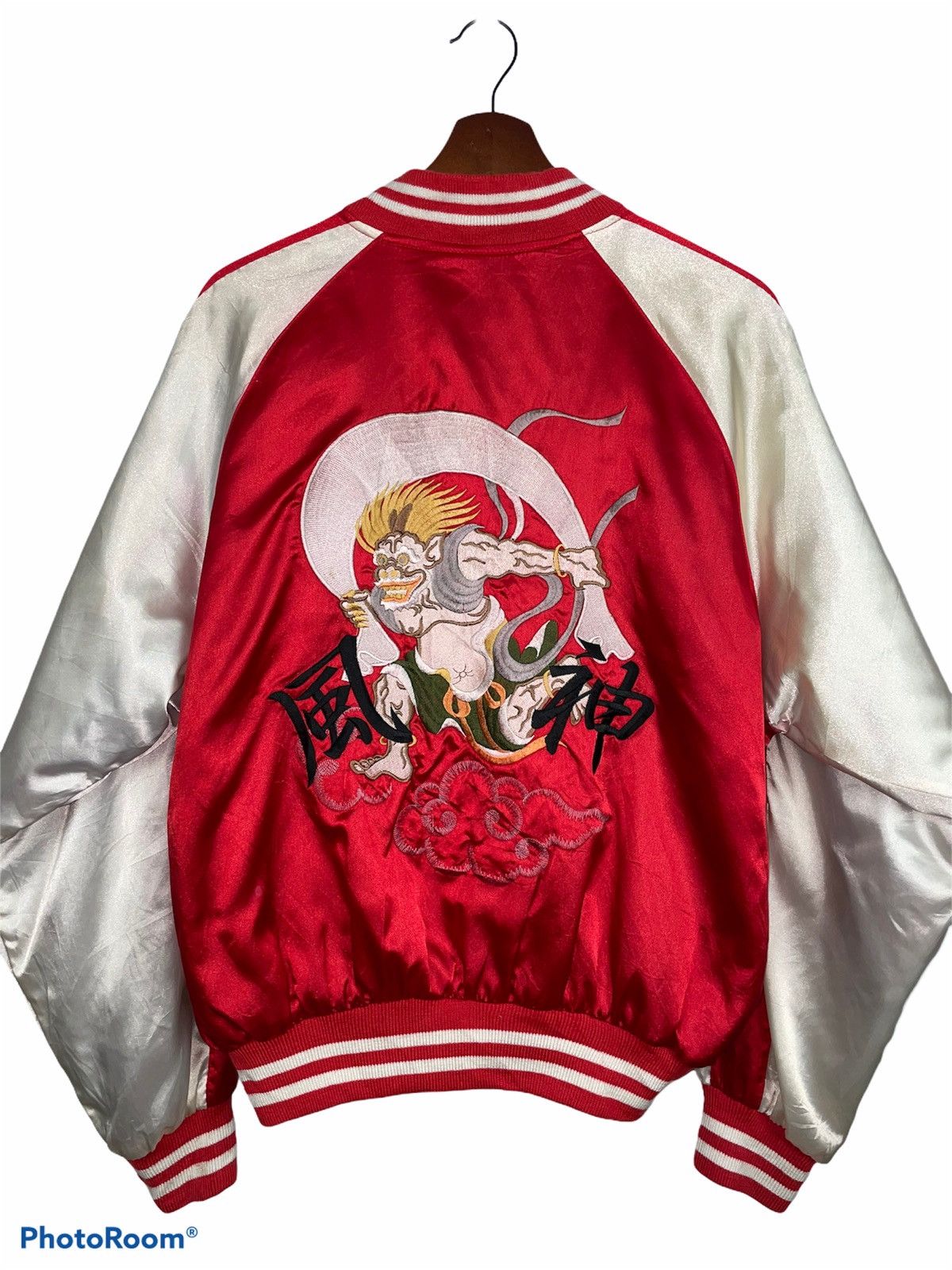 Japanese Brand Sukajan Thunder Storm Embroidery Jacket Size US L / EU 52-54 / 3 - 1 Thumbnail