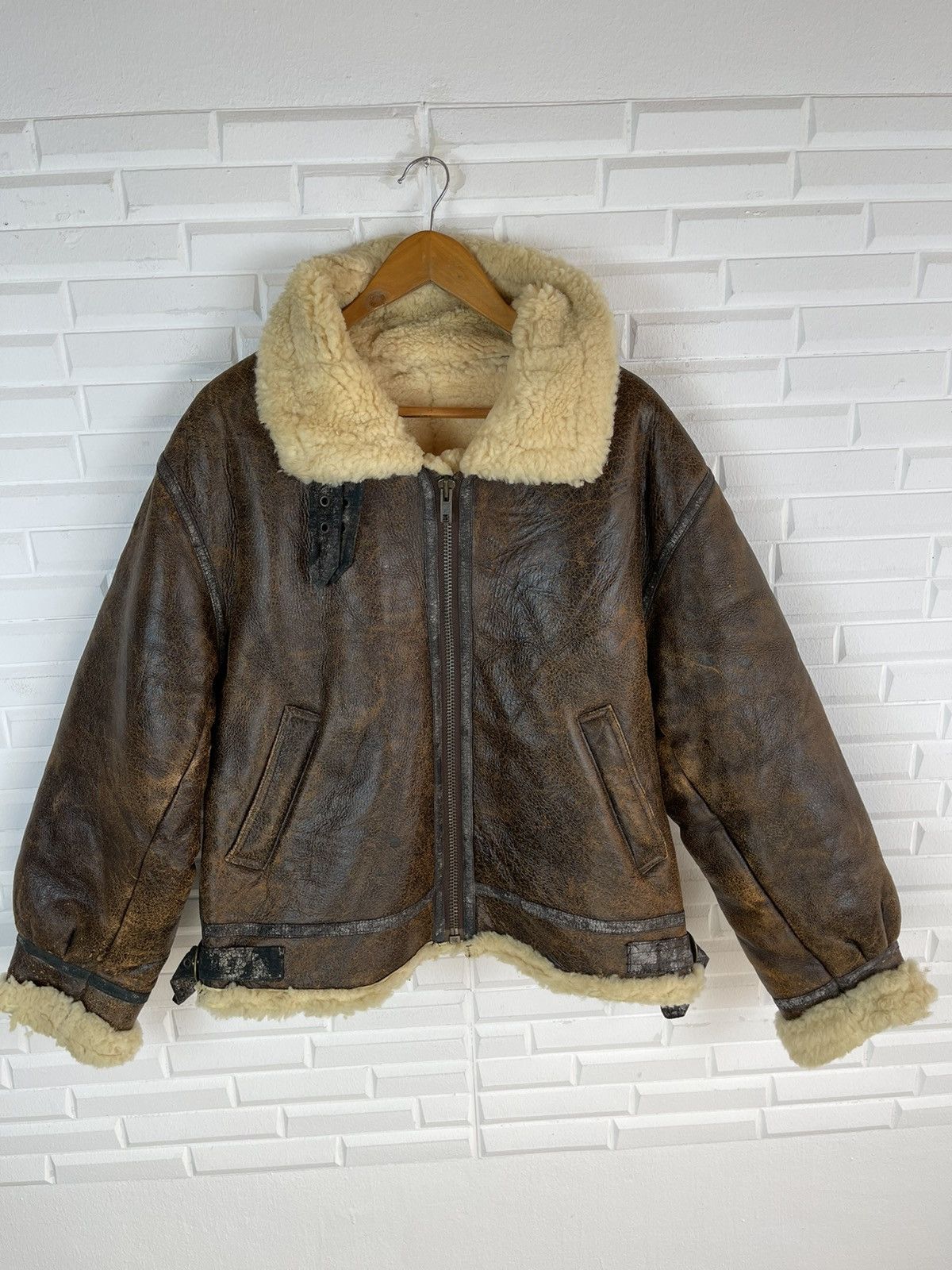 Vintage ❌MUST GONE🚀B3 LAMBSKIN Shearling Jacket OPTI LOLD ANTHONY Size US M / EU 48-50 / 2 - 4 Thumbnail