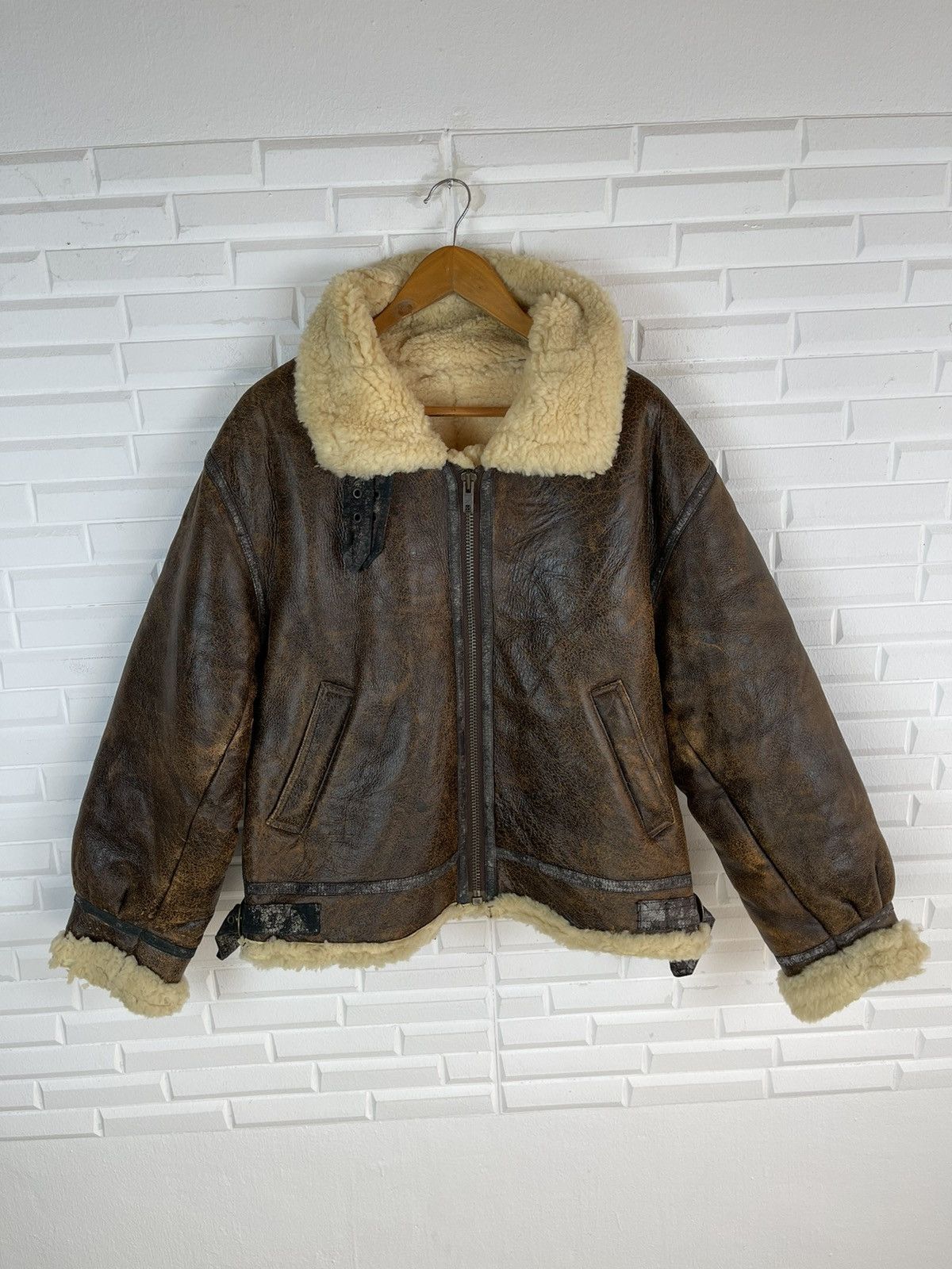 Vintage ❌MUST GONE🚀B3 LAMBSKIN Shearling Jacket OPTI LOLD ANTHONY Size US M / EU 48-50 / 2 - 2 Thumbnail
