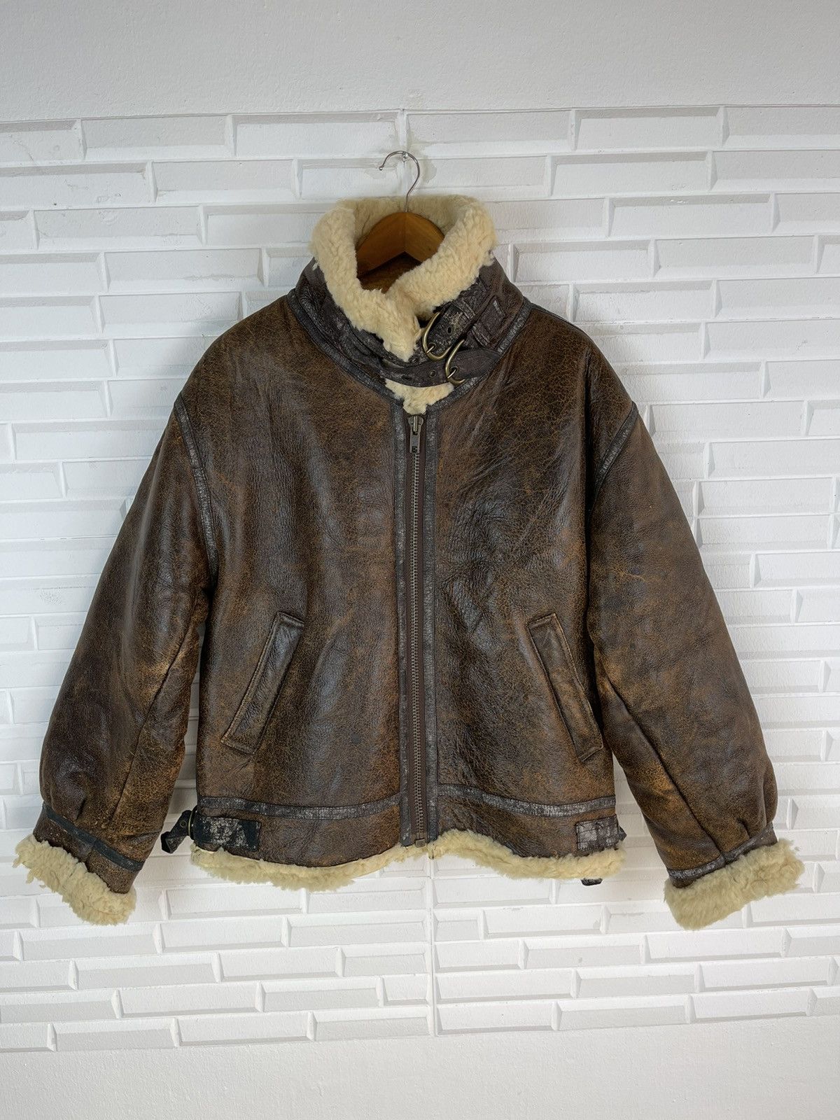 Vintage ❌MUST GONE🚀B3 LAMBSKIN Shearling Jacket OPTI LOLD ANTHONY Size US M / EU 48-50 / 2 - 11 Thumbnail