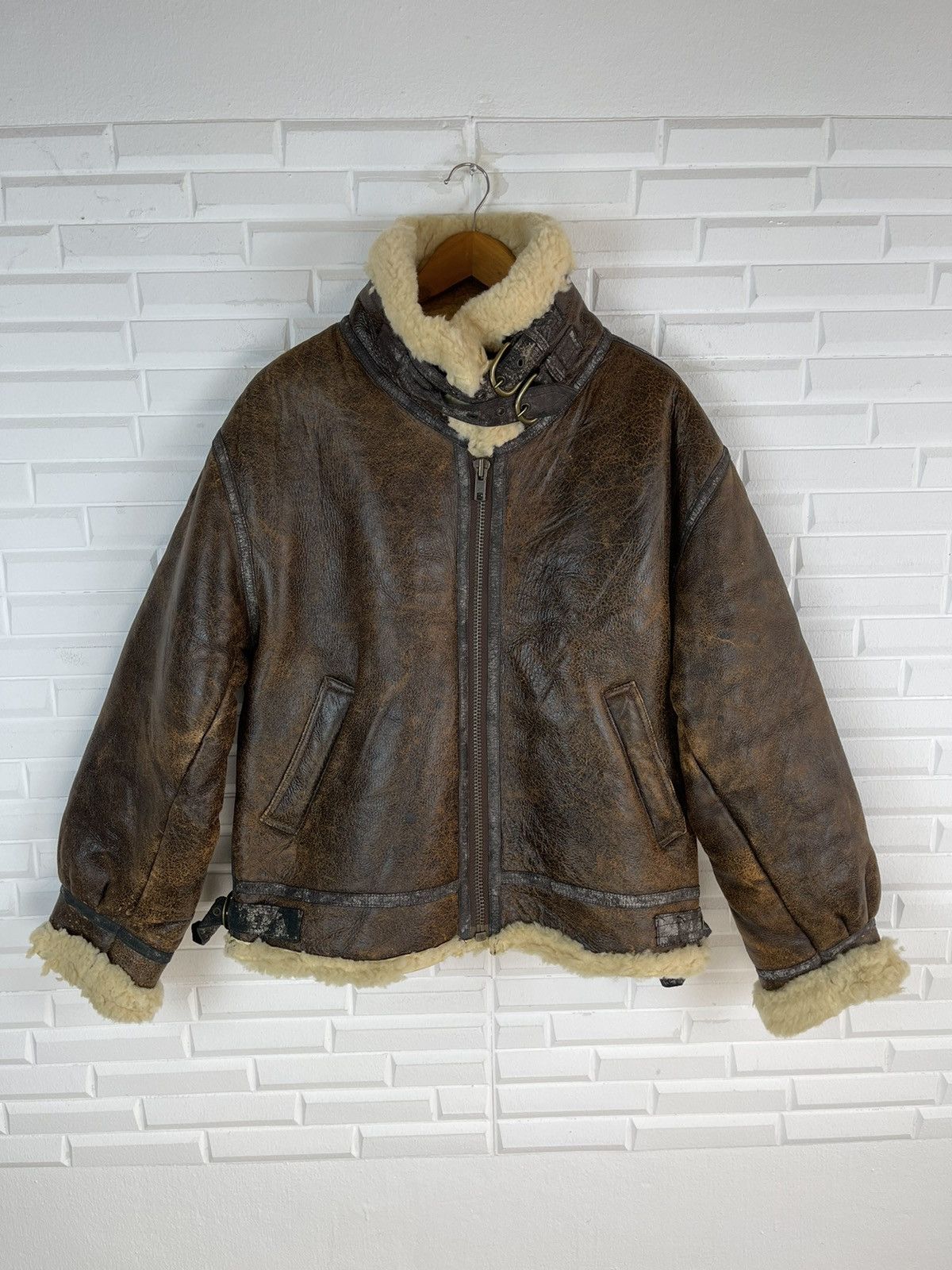 Vintage ❌MUST GONE🚀B3 LAMBSKIN Shearling Jacket OPTI LOLD ANTHONY Size US M / EU 48-50 / 2 - 10 Thumbnail