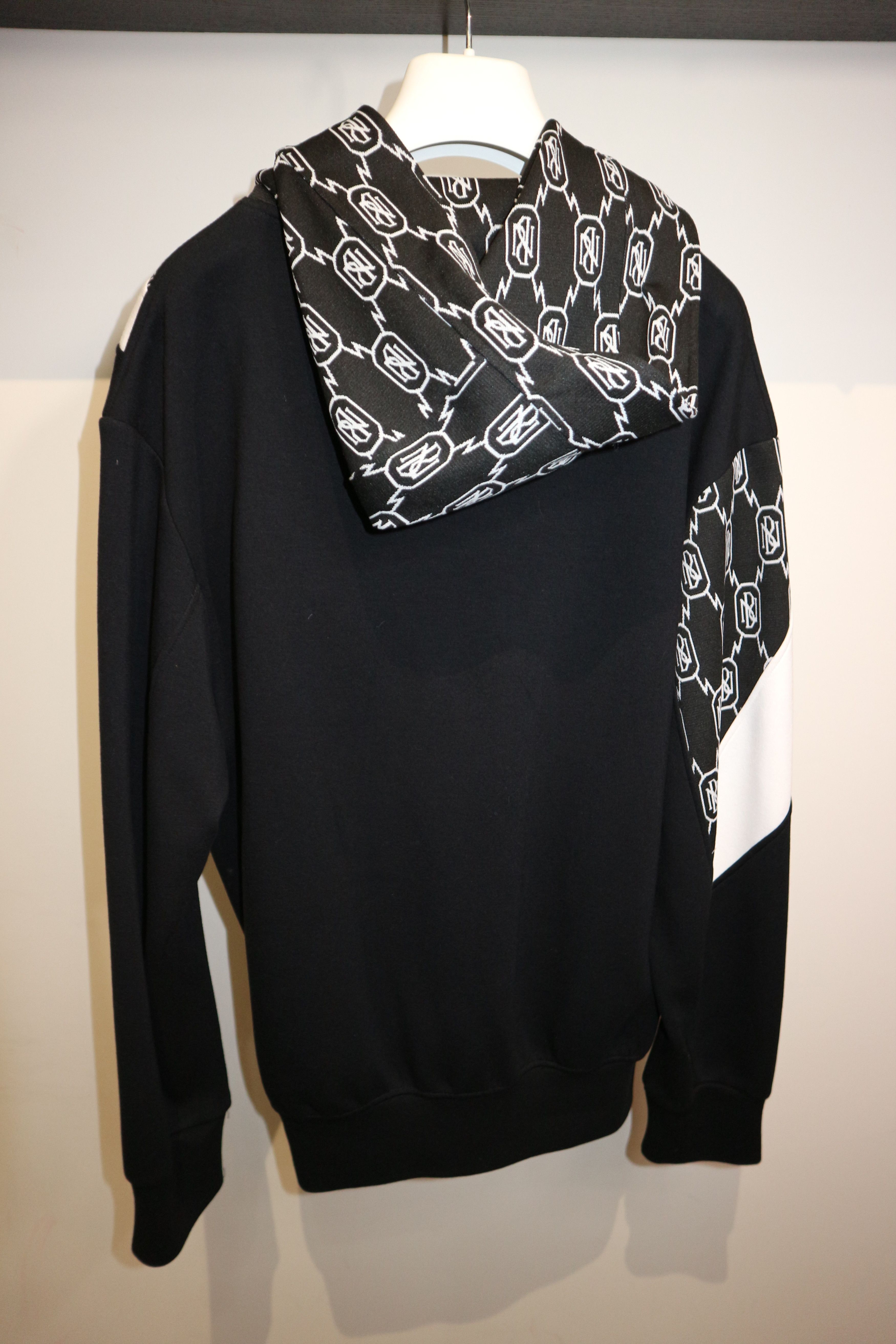 Neil Barrett Monogram neoprene modernist zip hoodie Size US M / EU 48-50 / 2 - 9 Thumbnail