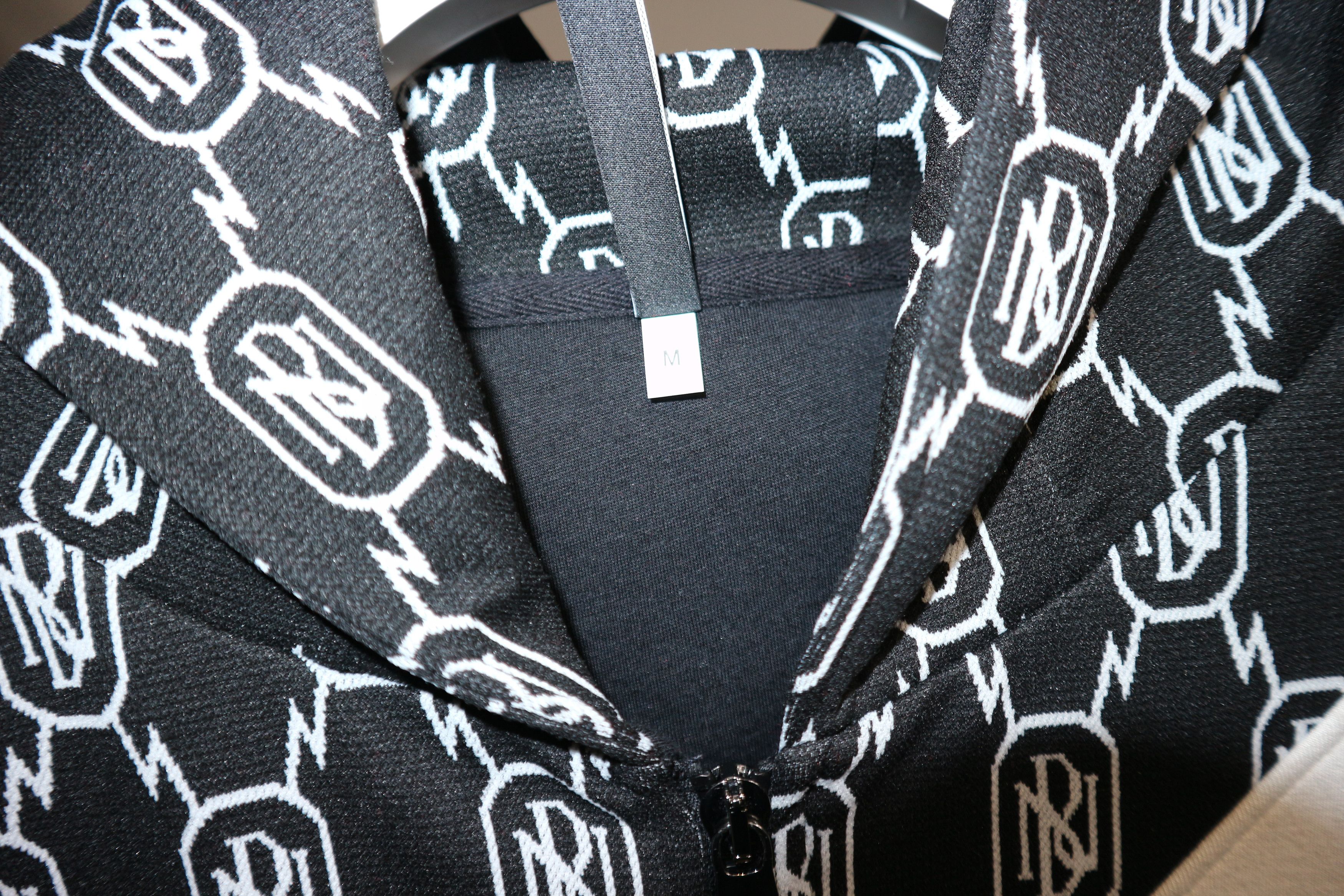 Neil Barrett Monogram neoprene modernist zip hoodie Size US M / EU 48-50 / 2 - 6 Thumbnail