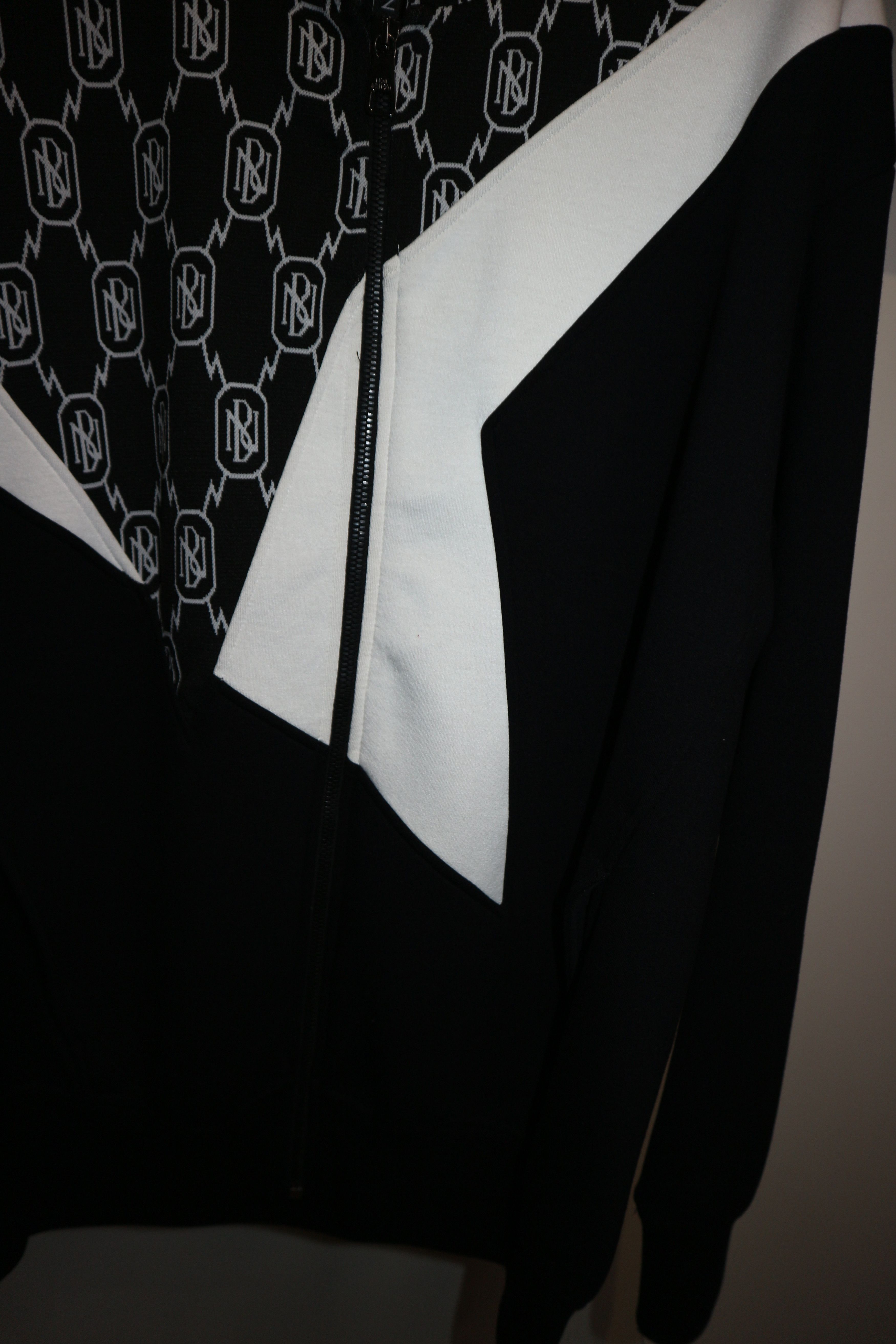 Neil Barrett Monogram neoprene modernist zip hoodie Size US M / EU 48-50 / 2 - 5 Thumbnail