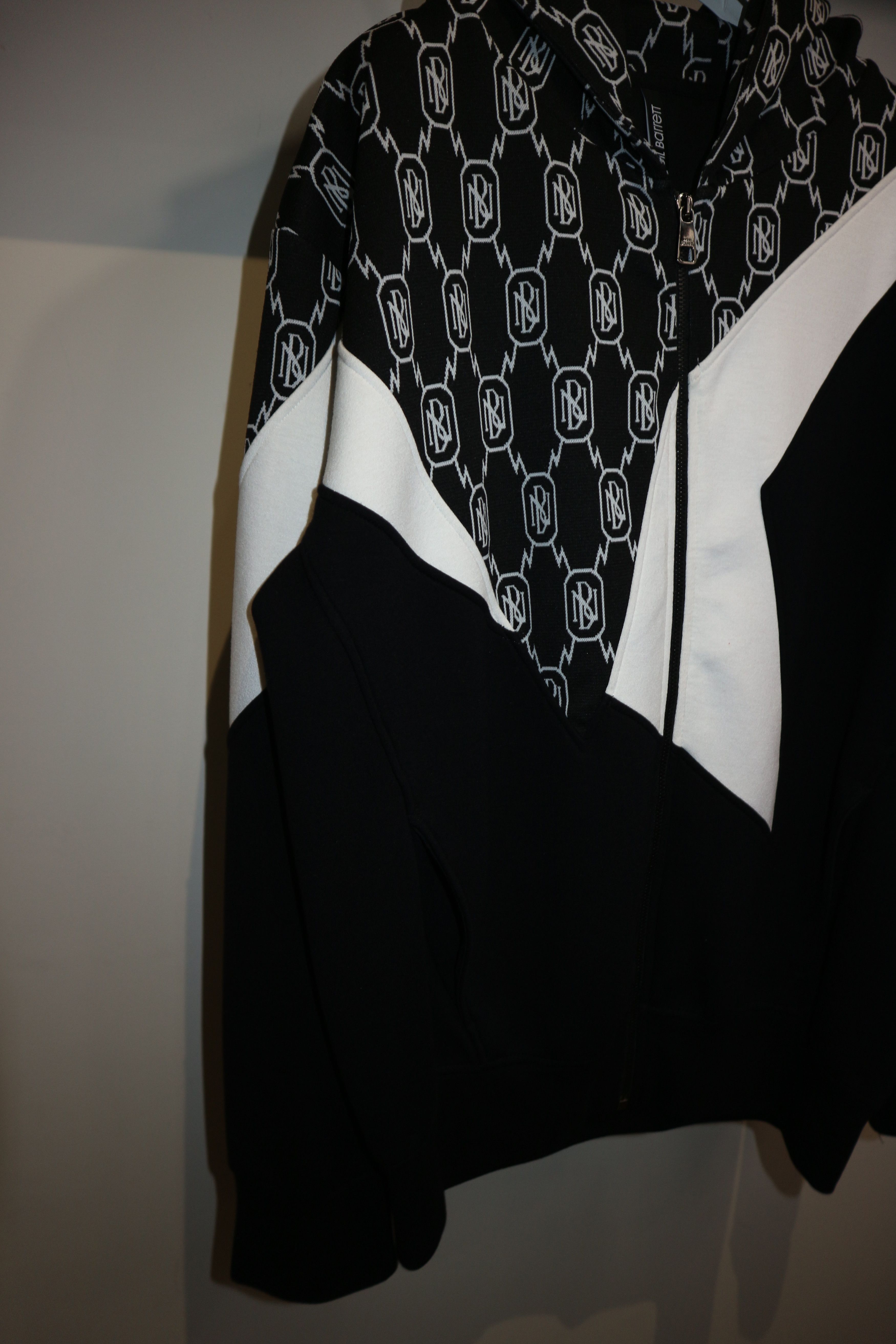 Neil Barrett Monogram neoprene modernist zip hoodie Size US M / EU 48-50 / 2 - 7 Thumbnail