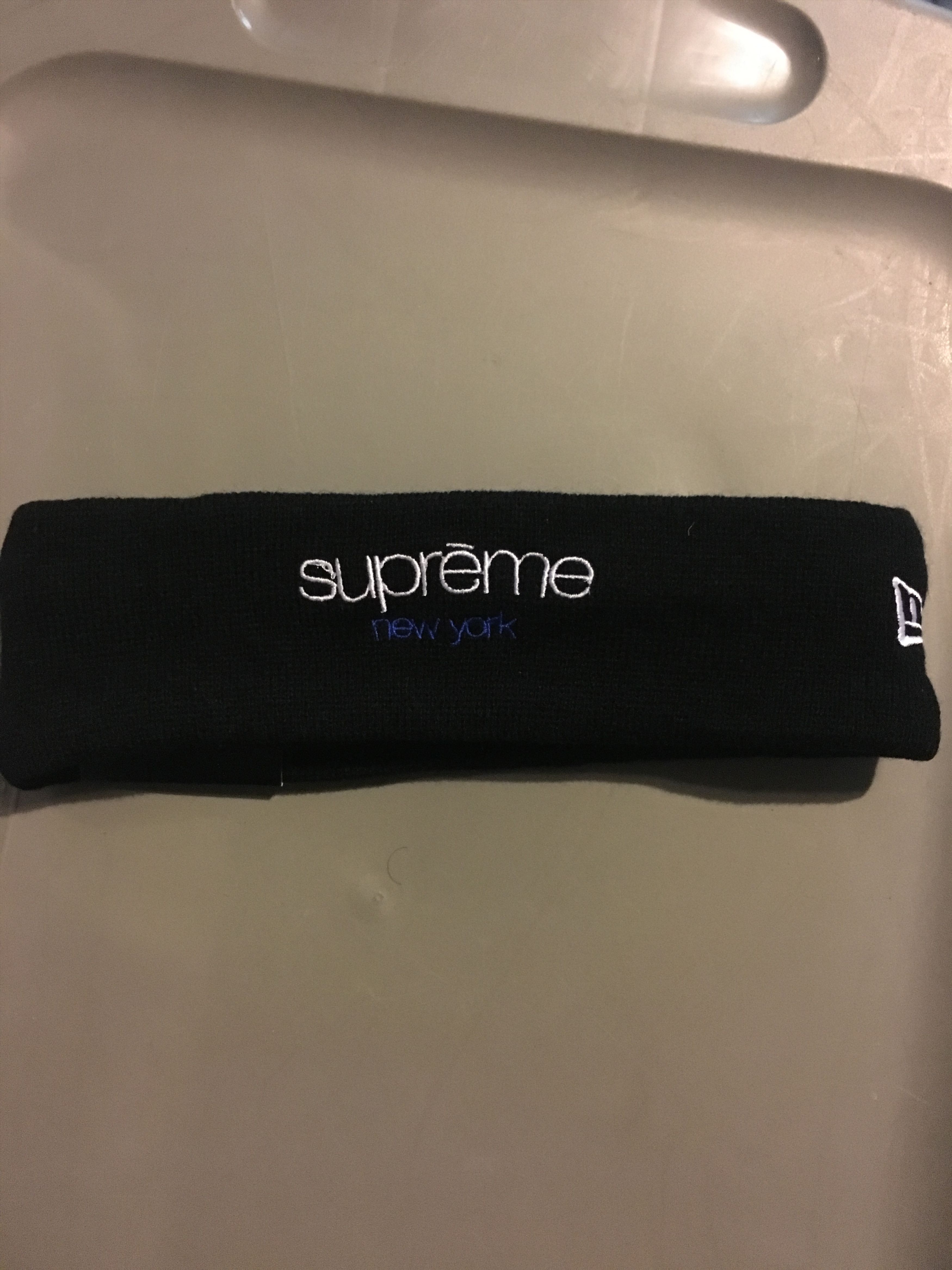 New Era × Supreme Supreme New Era Classic Logo Headband Black Size ONE SIZE - 1 Thumbnail
