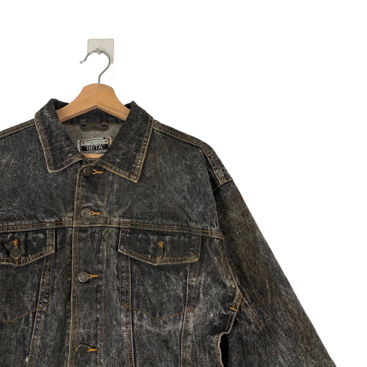Japanese Brand VINTAGE TRUCKER DENIM JACKET BETA JAPAN INSPIRED ISSEY MIYKE Size US M / EU 48-50 / 2 - 4 Thumbnail
