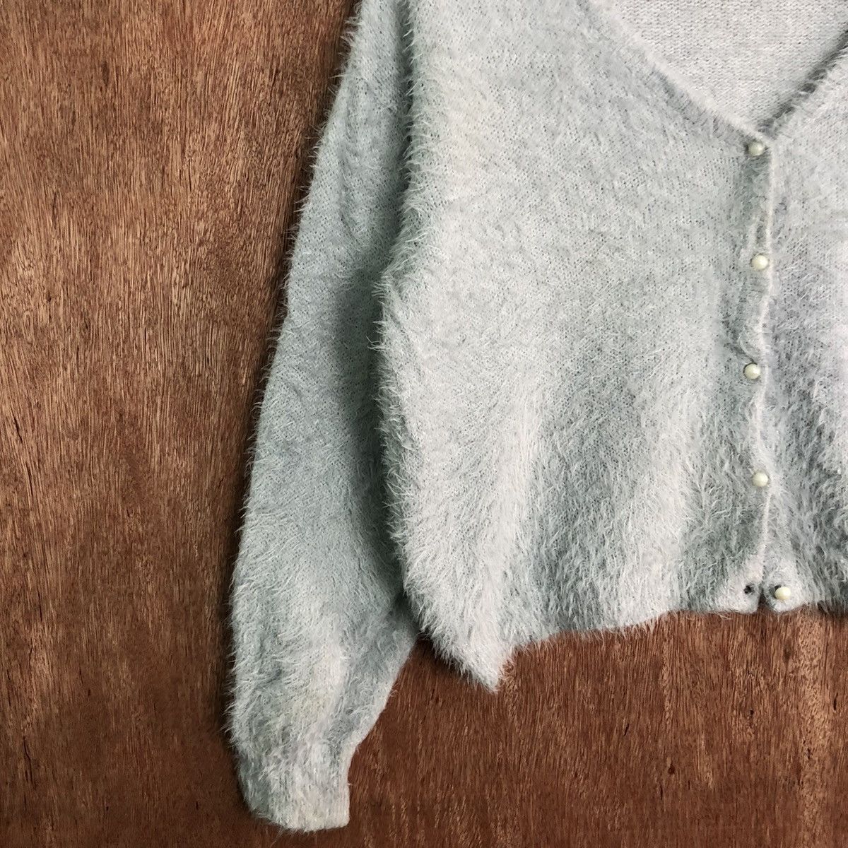 Vintage DL Retro Girl Grey Mohair Shag Shaggy Knitwear #c326 Size S / US 4 / IT 40 - 7 Thumbnail