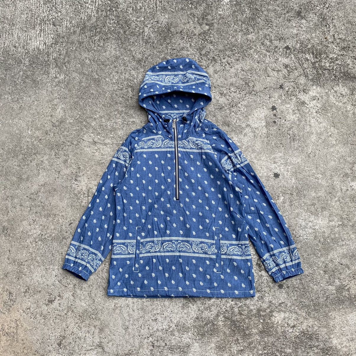 Nanamica TNF Purple Label - Indigo Chambray Paisley Print Anorak