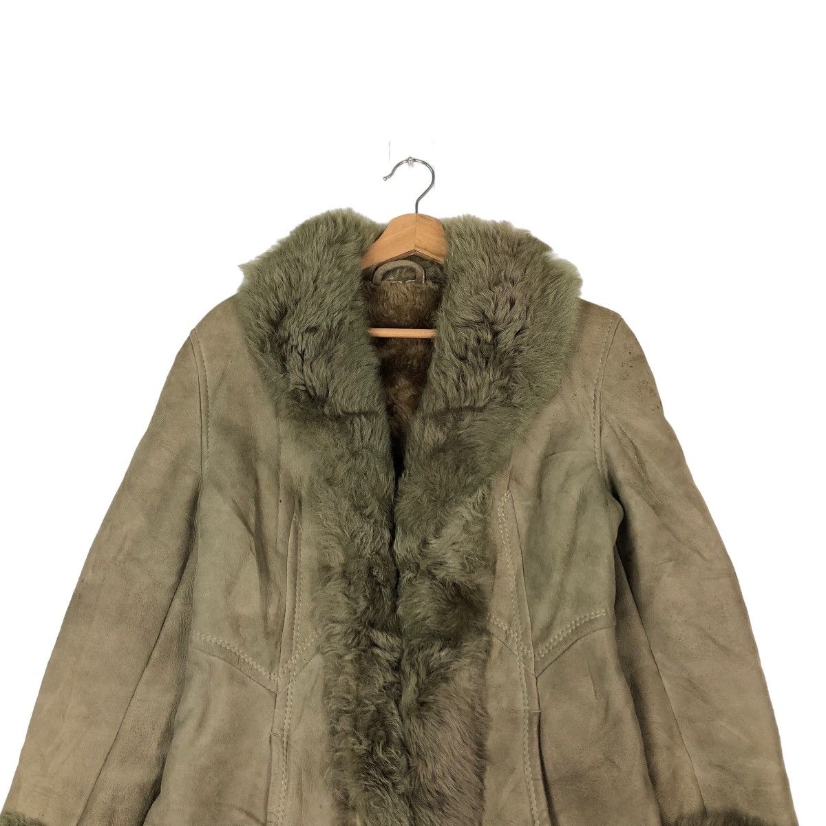 Genuine Leather VINTAGE MINK FUR SHEEP LEATHER JACKET Size US M / EU 48-50 / 2 - 2 Thumbnail
