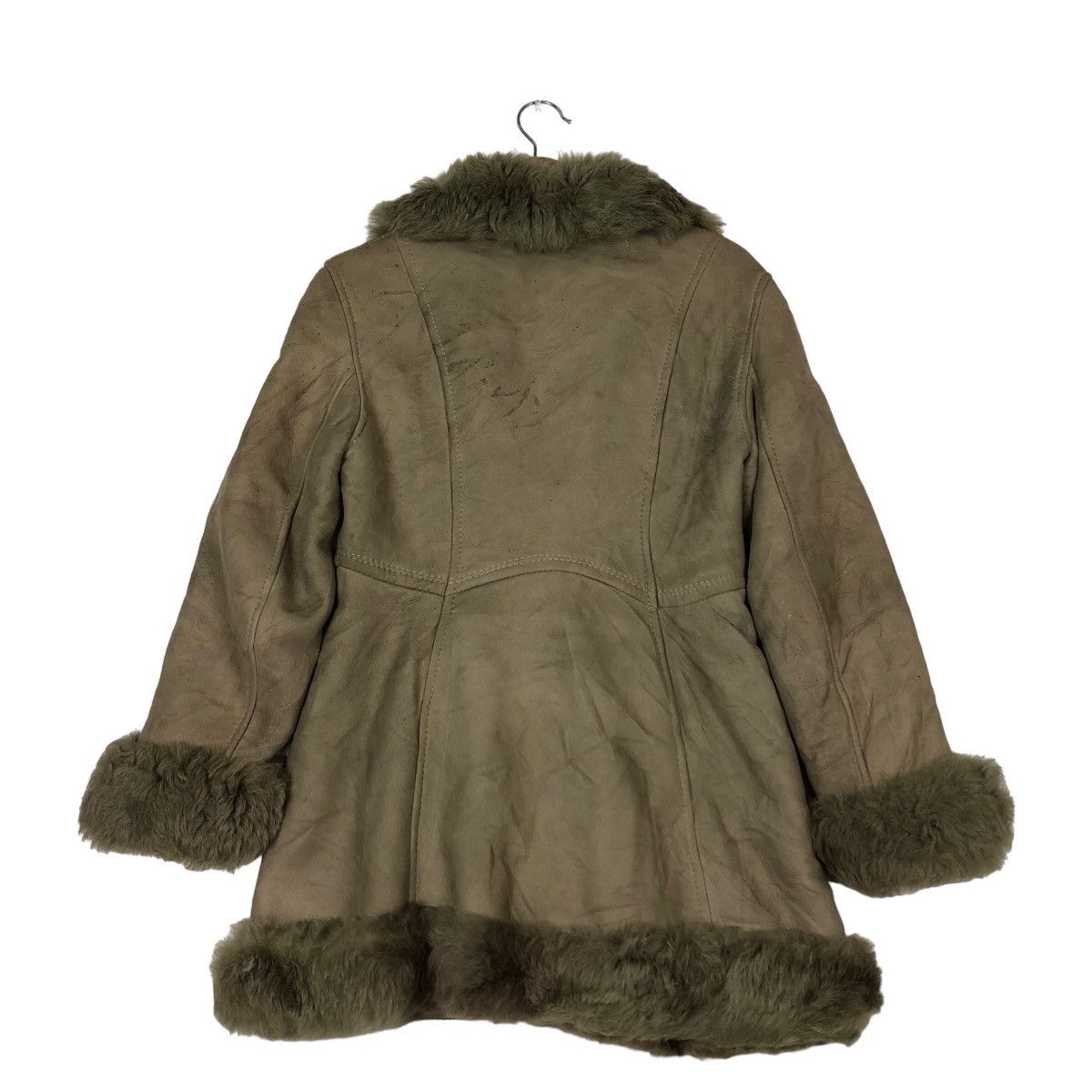 Genuine Leather VINTAGE MINK FUR SHEEP LEATHER JACKET Size US M / EU 48-50 / 2 - 7 Thumbnail