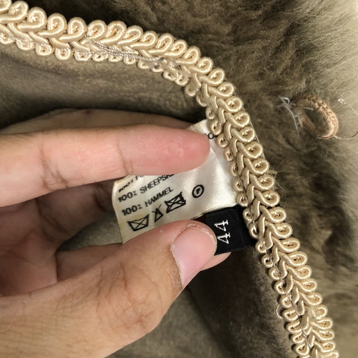 Genuine Leather VINTAGE MINK FUR SHEEP LEATHER JACKET Size US M / EU 48-50 / 2 - 13 Thumbnail