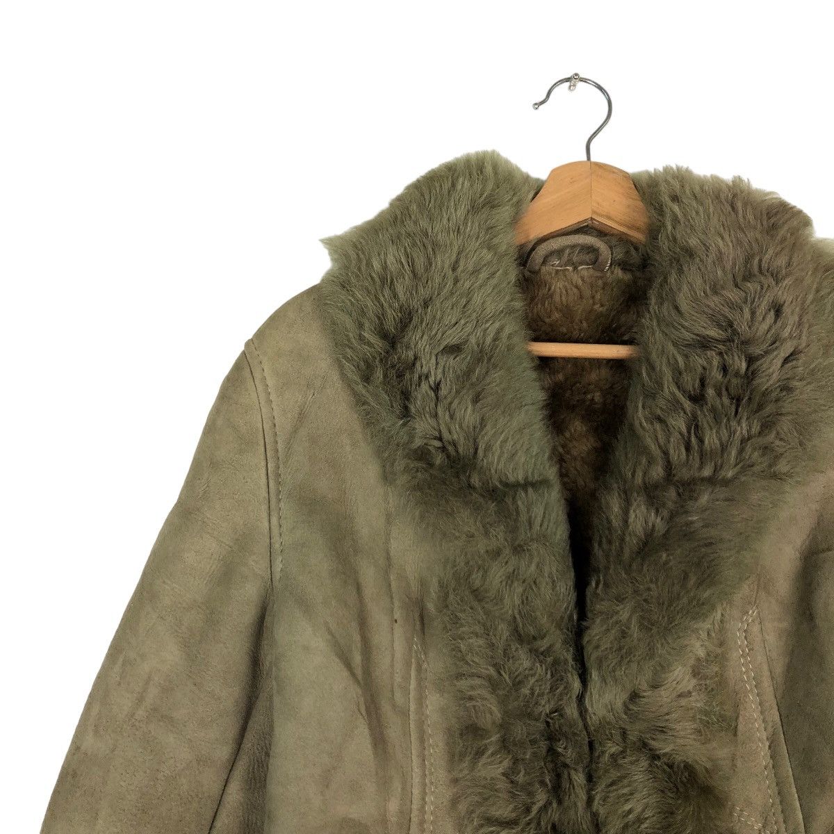 Genuine Leather VINTAGE MINK FUR SHEEP LEATHER JACKET Size US M / EU 48-50 / 2 - 6 Thumbnail