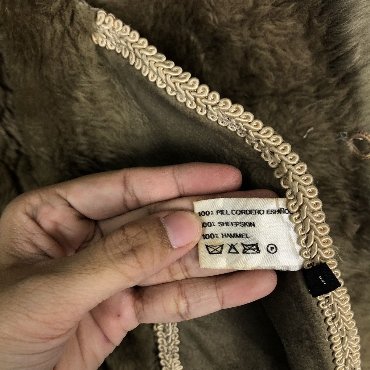 Genuine Leather VINTAGE MINK FUR SHEEP LEATHER JACKET Size US M / EU 48-50 / 2 - 12 Thumbnail