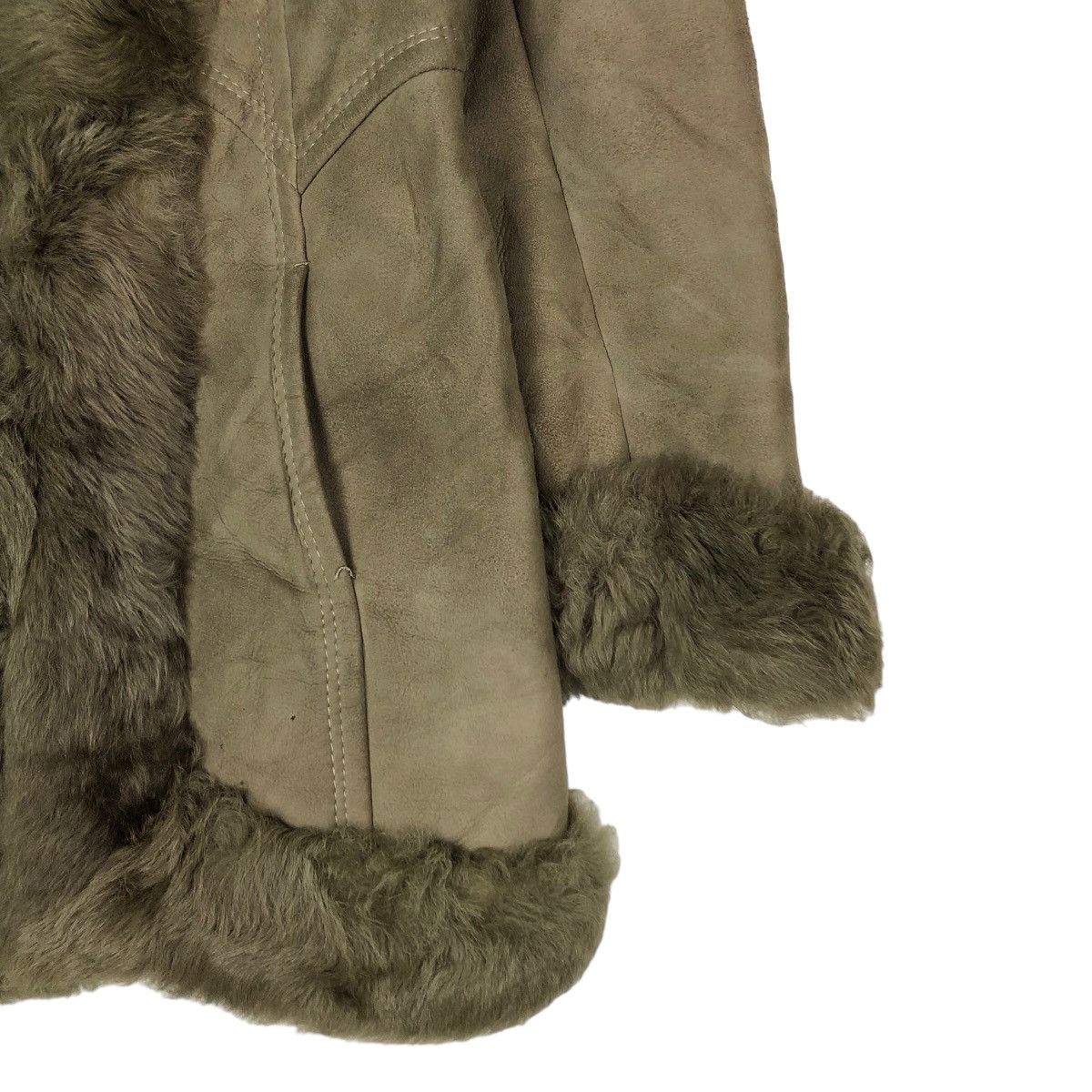 Genuine Leather VINTAGE MINK FUR SHEEP LEATHER JACKET Size US M / EU 48-50 / 2 - 4 Thumbnail