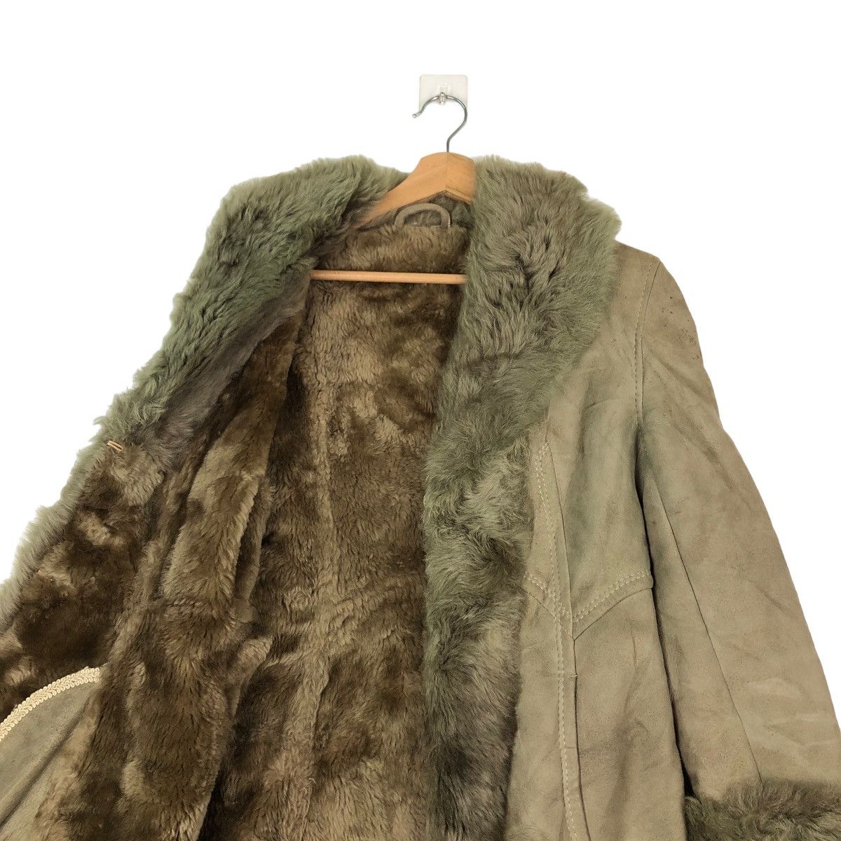 Genuine Leather VINTAGE MINK FUR SHEEP LEATHER JACKET Size US M / EU 48-50 / 2 - 10 Thumbnail