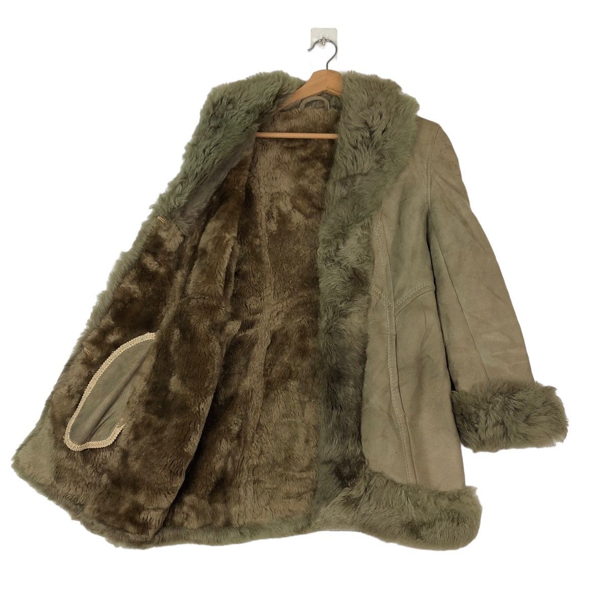 Genuine Leather VINTAGE MINK FUR SHEEP LEATHER JACKET Size US M / EU 48-50 / 2 - 9 Thumbnail