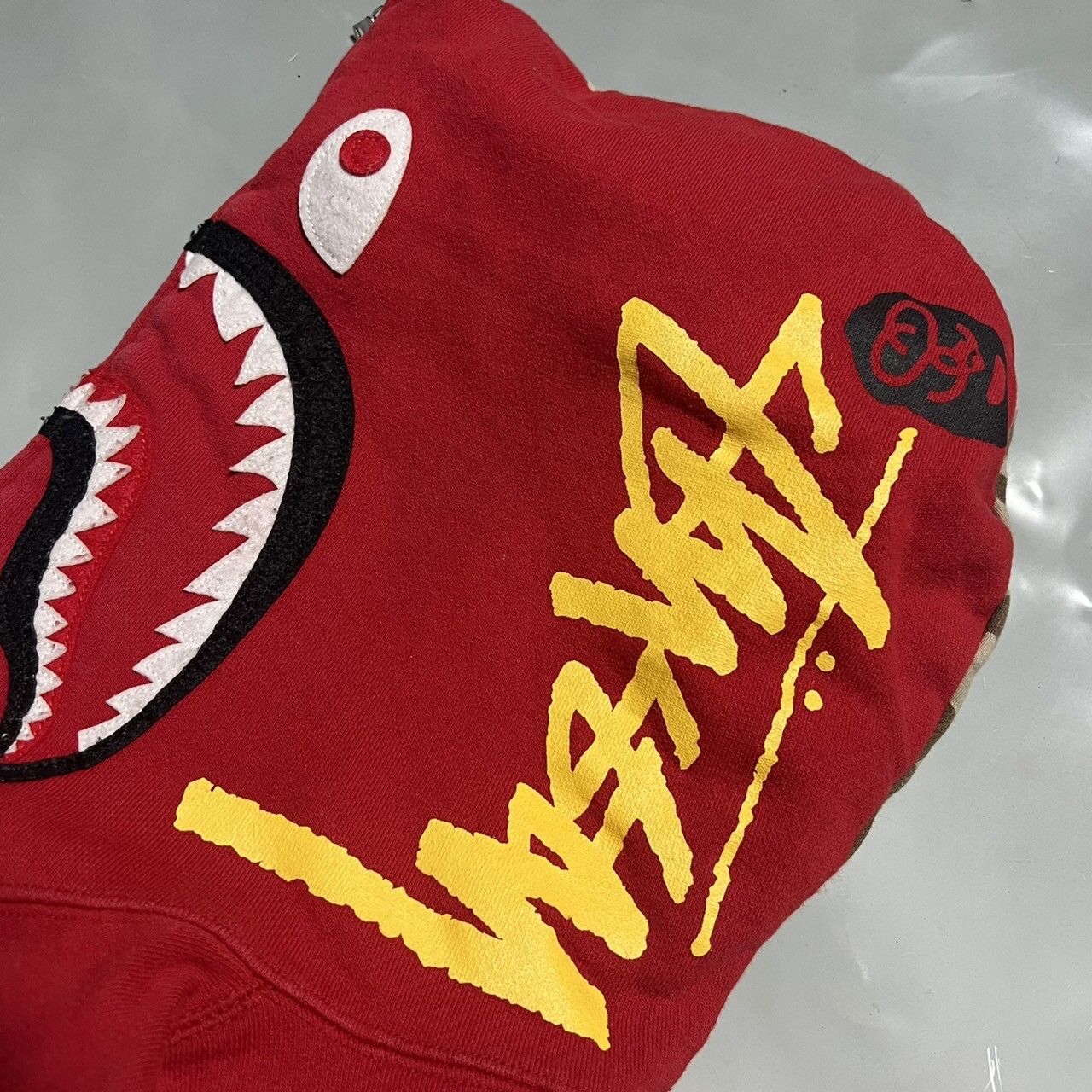 Bape Bape x Stussy Shark Full Zip Hoodie Size US M / EU 48-50 / 2 - 5 Thumbnail