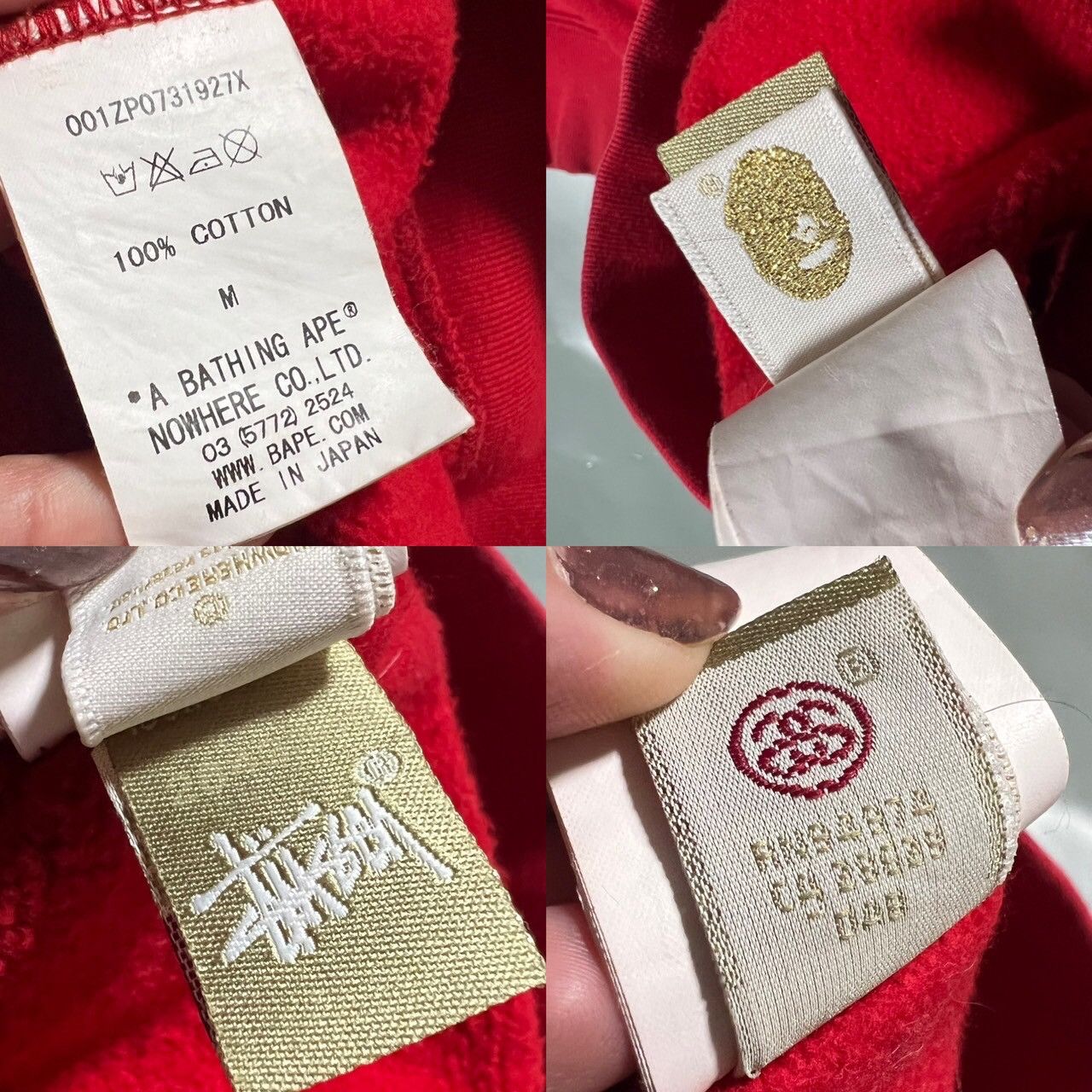Bape Bape x Stussy Shark Full Zip Hoodie Size US M / EU 48-50 / 2 - 10 Thumbnail