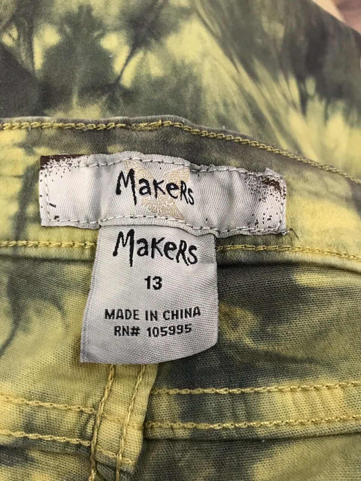 Japanese Brand × Number (N)ine × Vintage 💥Mega Rare💥Makers Tie Dye Streetwear Pants Kapital Style Size US 32 / EU 48 - 6 Thumbnail