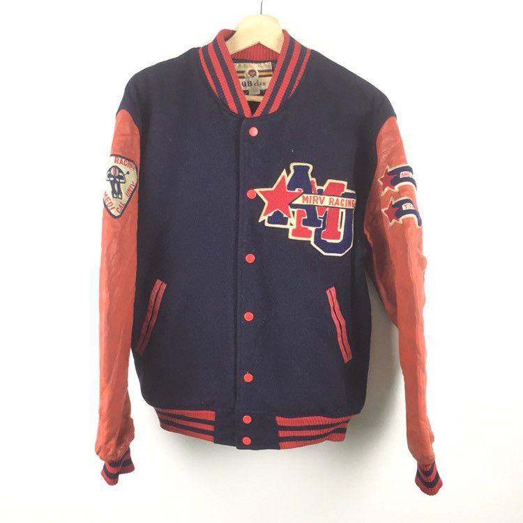 Japanese Brand Vintage Ski racing team big logo leather varsity jacket Size US L / EU 52-54 / 3 - 2 Thumbnail