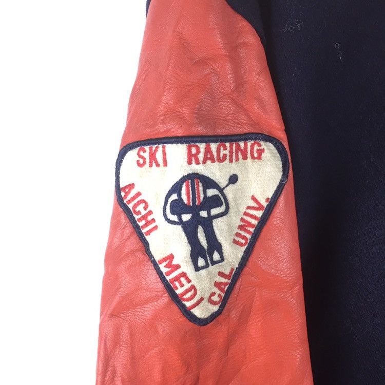 Japanese Brand Vintage Ski racing team big logo leather varsity jacket Size US L / EU 52-54 / 3 - 4 Thumbnail