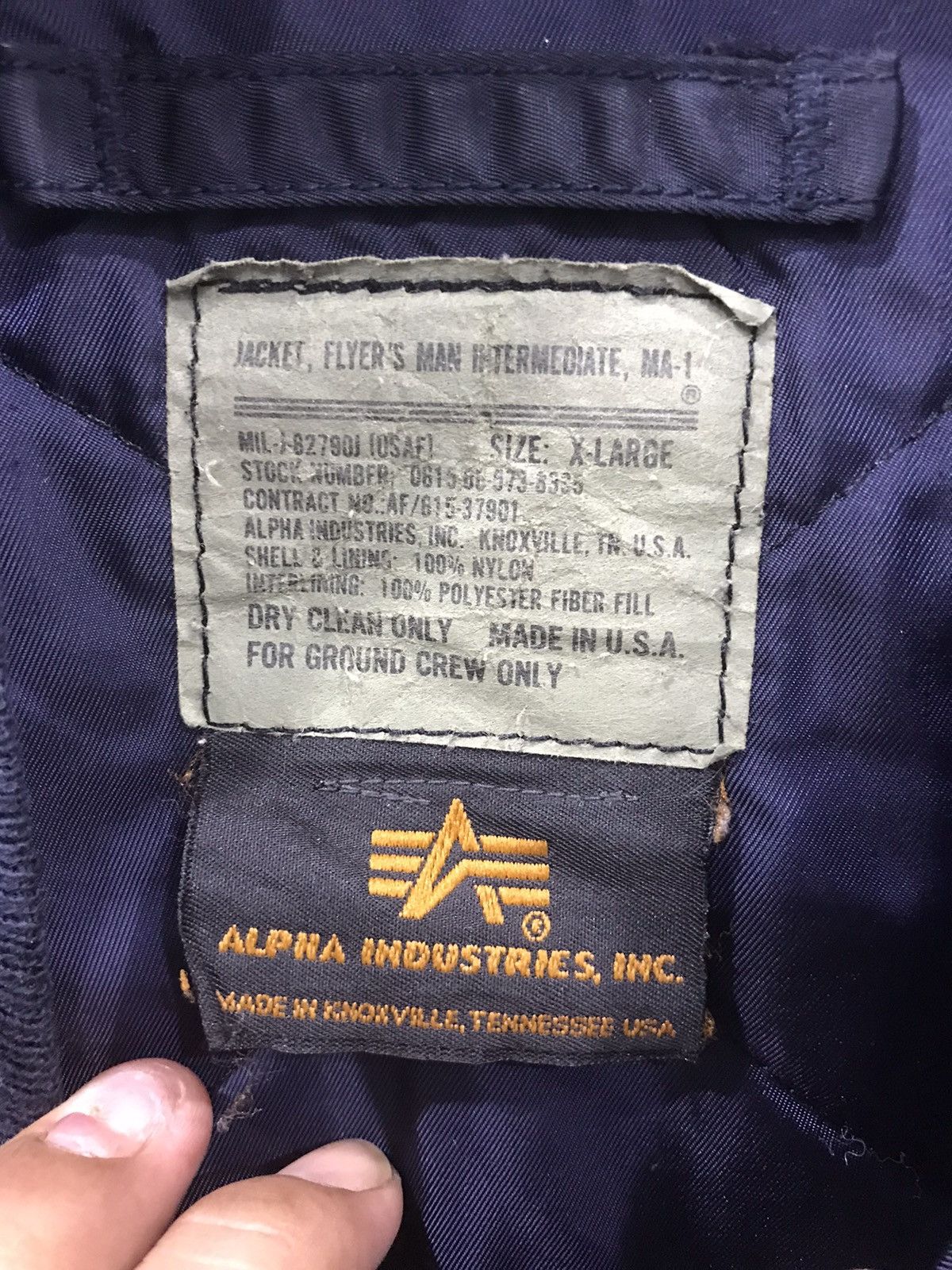 Alpha Industries Vintage 80s ALPHA IND Bomber Jacket Size US XL / EU 56 / 4 - 9 Thumbnail