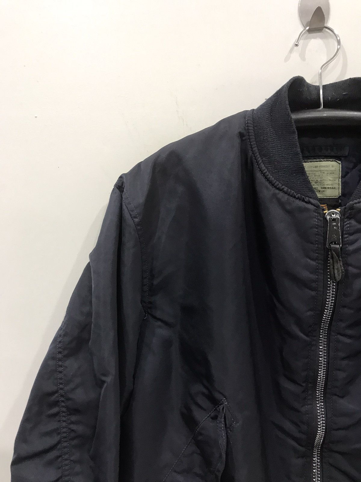 Alpha Industries Vintage 80s ALPHA IND Bomber Jacket Size US XL / EU 56 / 4 - 4 Thumbnail