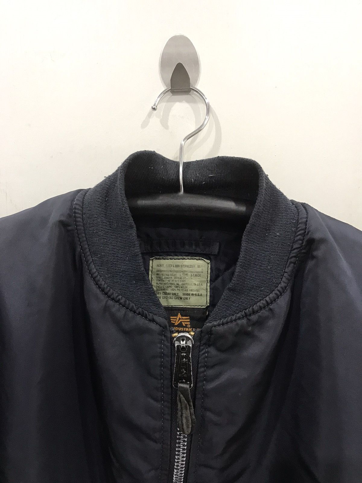 Alpha Industries Vintage 80s ALPHA IND Bomber Jacket Size US XL / EU 56 / 4 - 2 Thumbnail