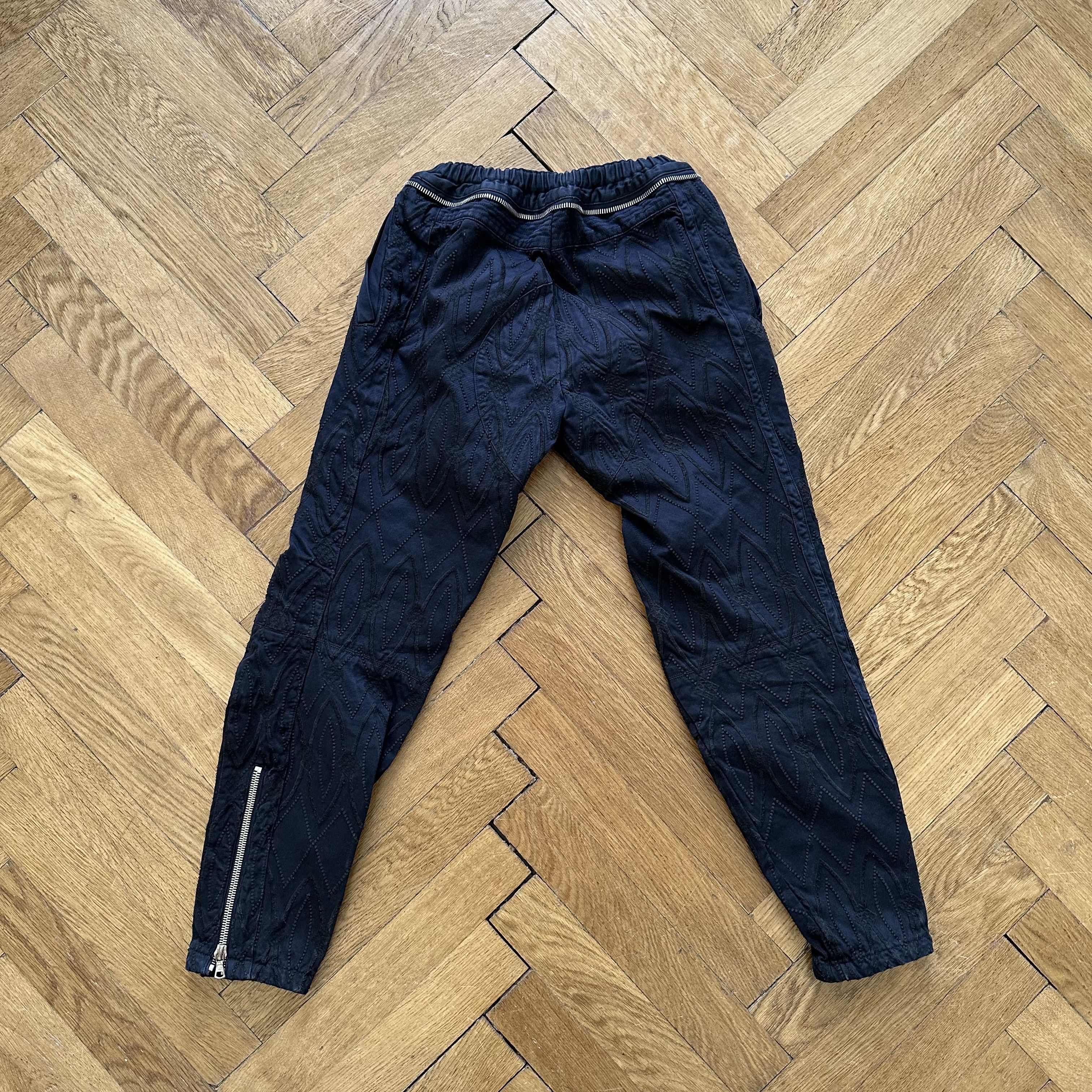 Dries Van Noten AW14 Embroidered Biker Pants Size US 32 / EU 48 - 2 Thumbnail