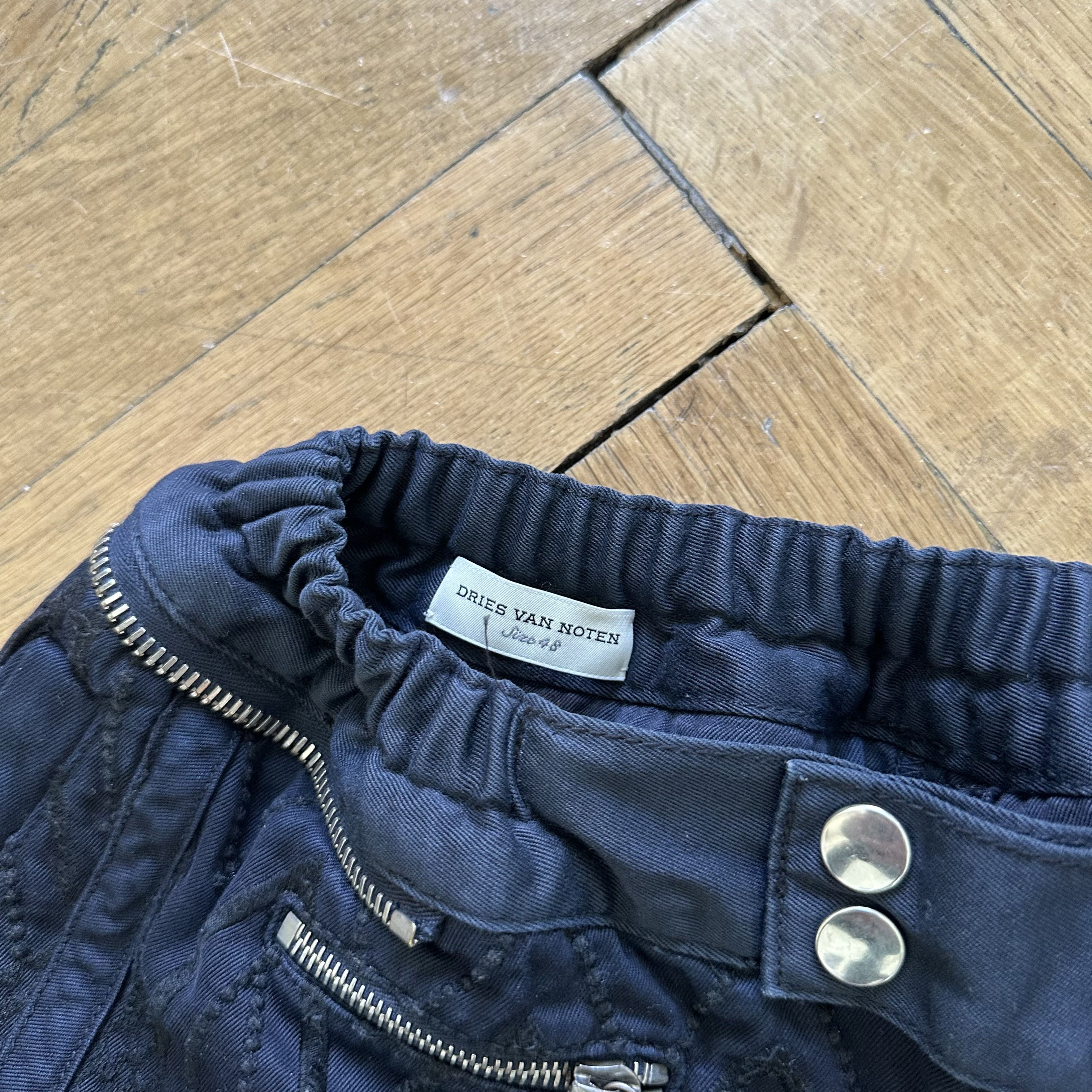 Dries Van Noten AW14 Embroidered Biker Pants Size US 32 / EU 48 - 4 Thumbnail
