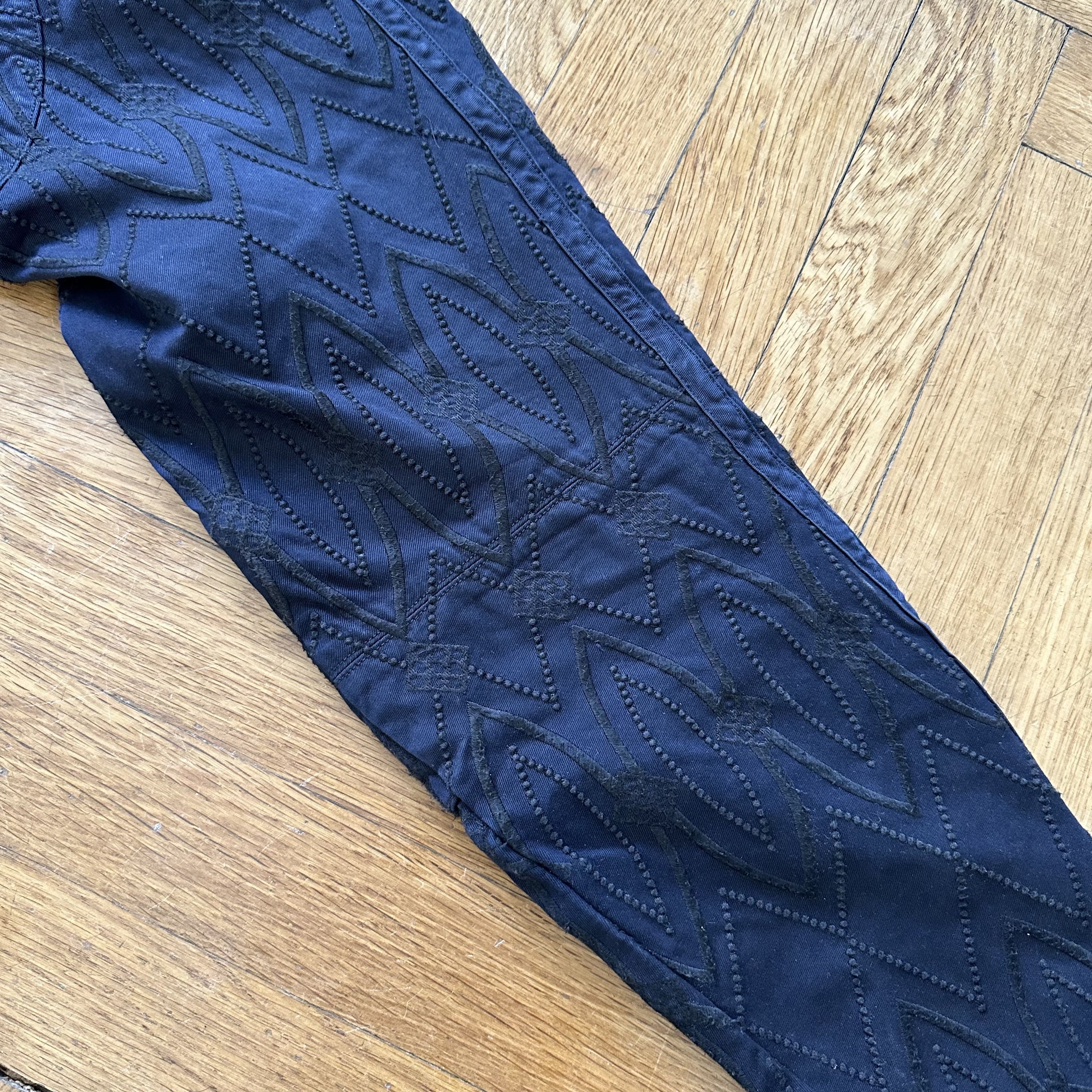 Dries Van Noten AW14 Embroidered Biker Pants Size US 32 / EU 48 - 7 Thumbnail