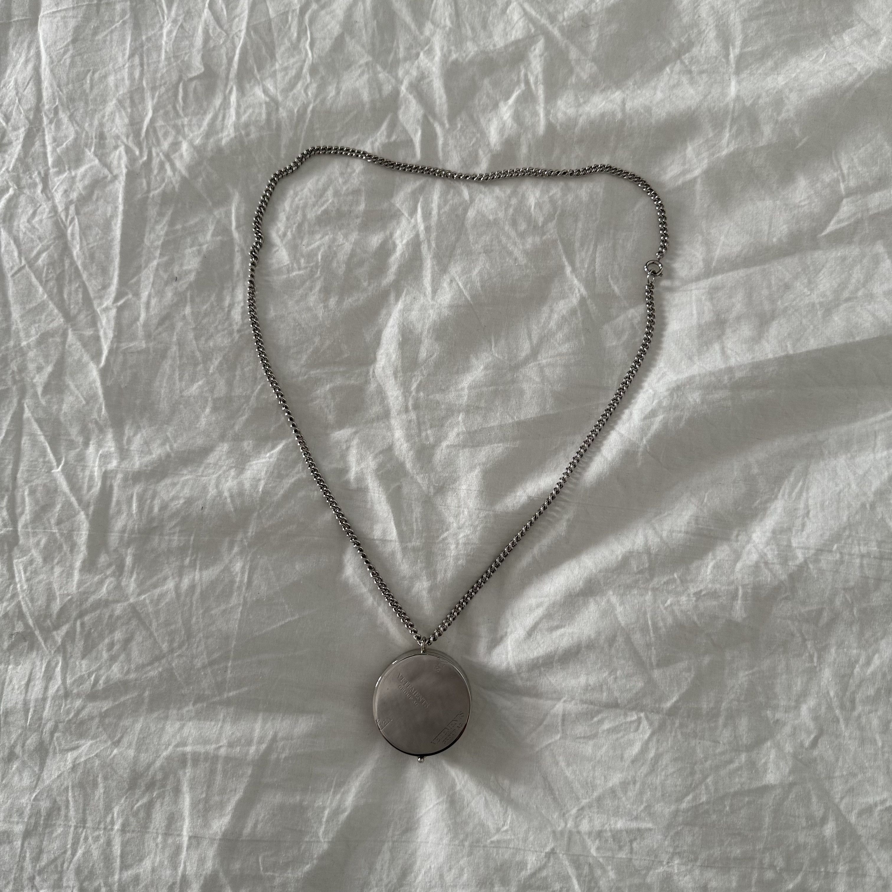 image of Vetements Aw16 Grinder Necklace in Silver, Men's