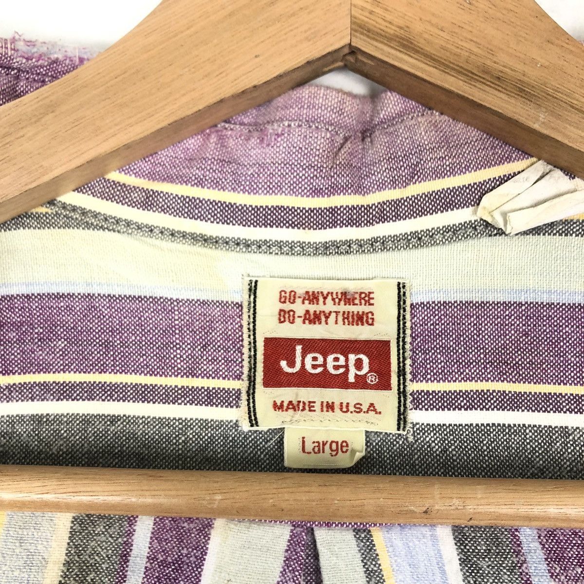Japanese Brand VINTAGE STRIPED HIKORY CHORE JACKET JEEP MADE IN USA Size US L / EU 52-54 / 3 - 12 Thumbnail