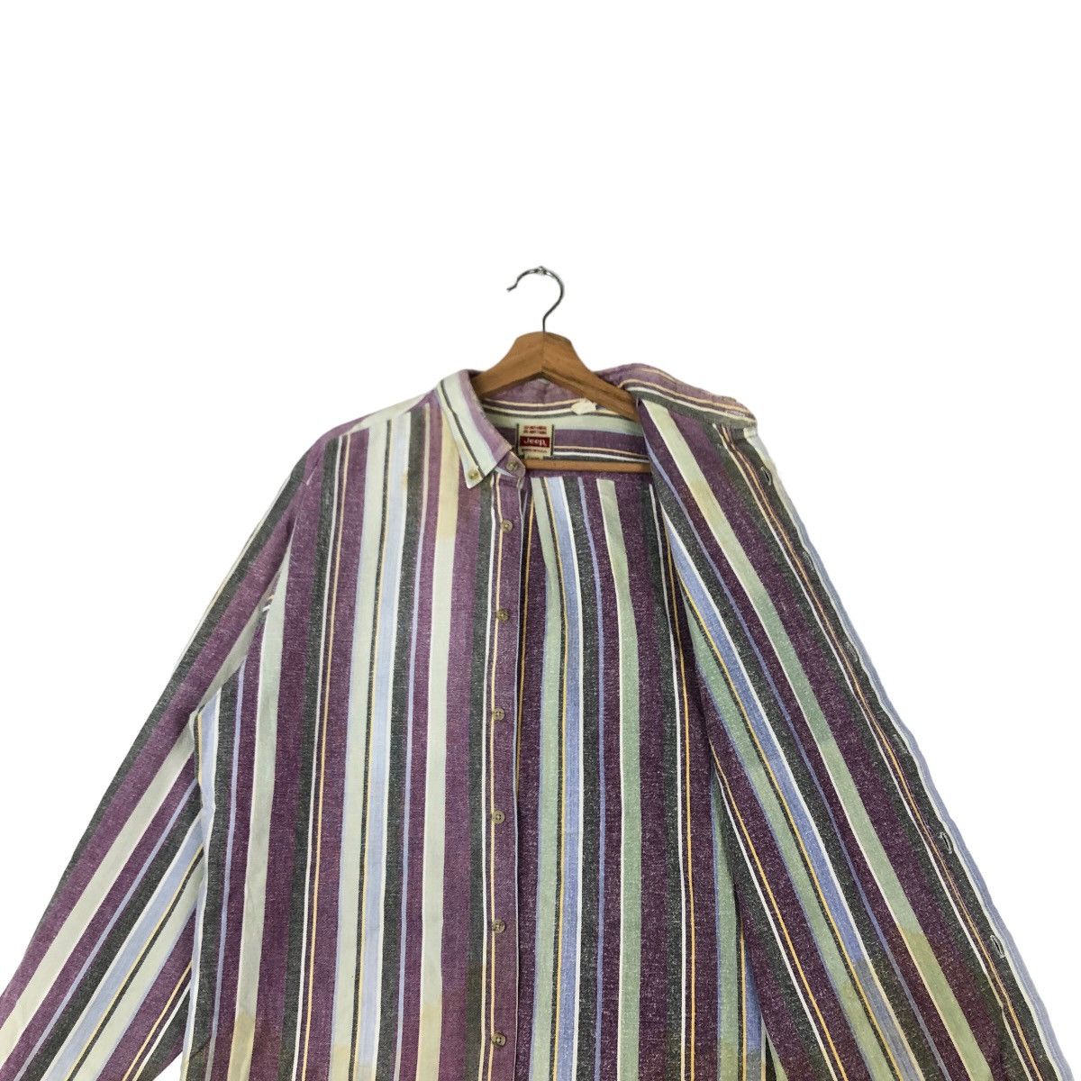 Japanese Brand VINTAGE STRIPED HIKORY CHORE JACKET JEEP MADE IN USA Size US L / EU 52-54 / 3 - 10 Thumbnail