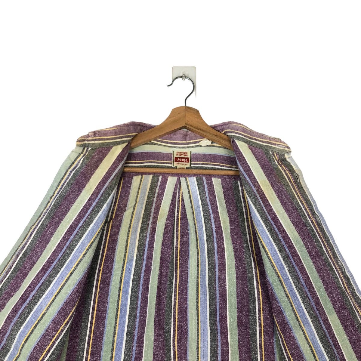Japanese Brand VINTAGE STRIPED HIKORY CHORE JACKET JEEP MADE IN USA Size US L / EU 52-54 / 3 - 11 Thumbnail