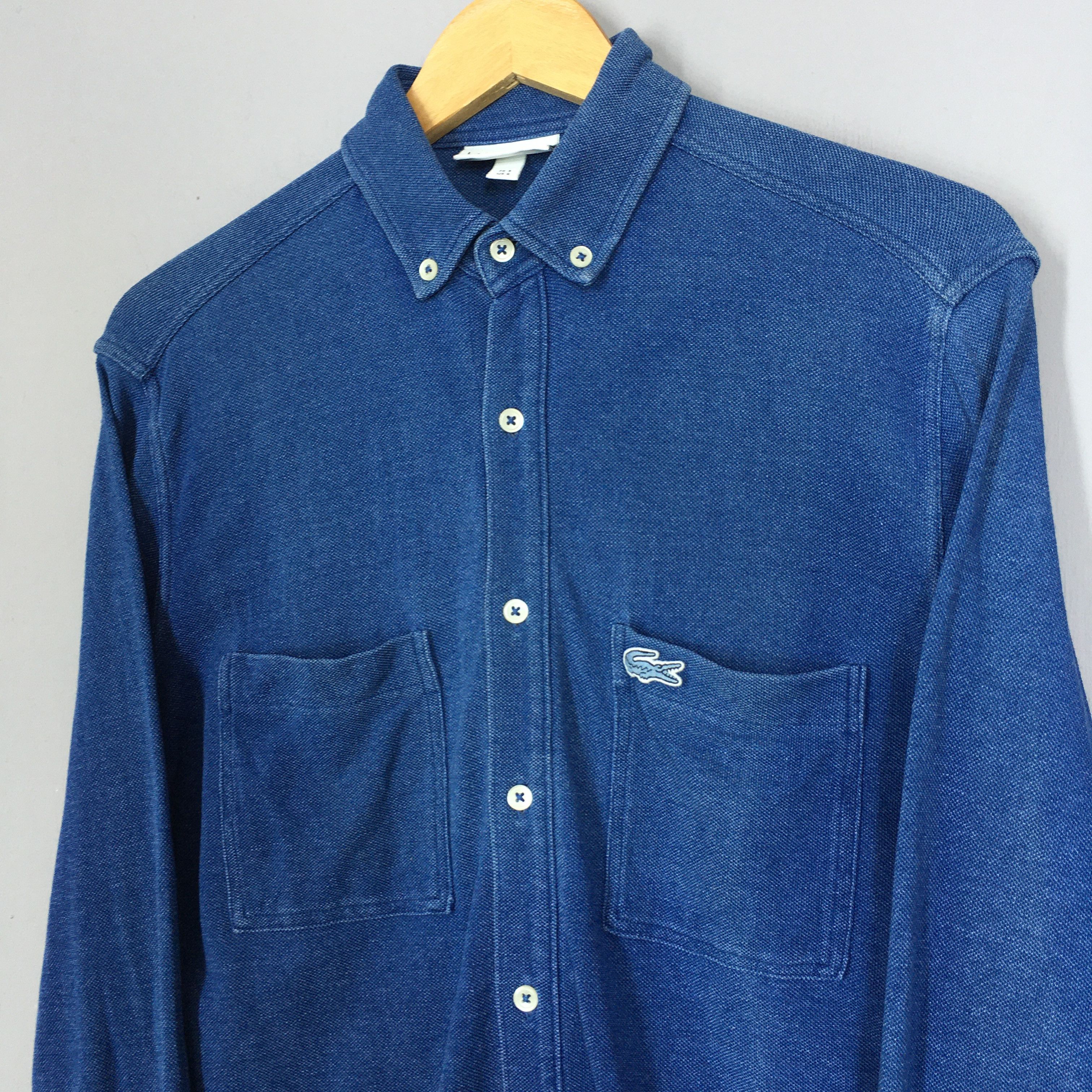 Lacoste Lacoste Blue Denim Shirt Oxfords Medium Size US M / EU 48-50 / 2 - 3 Thumbnail