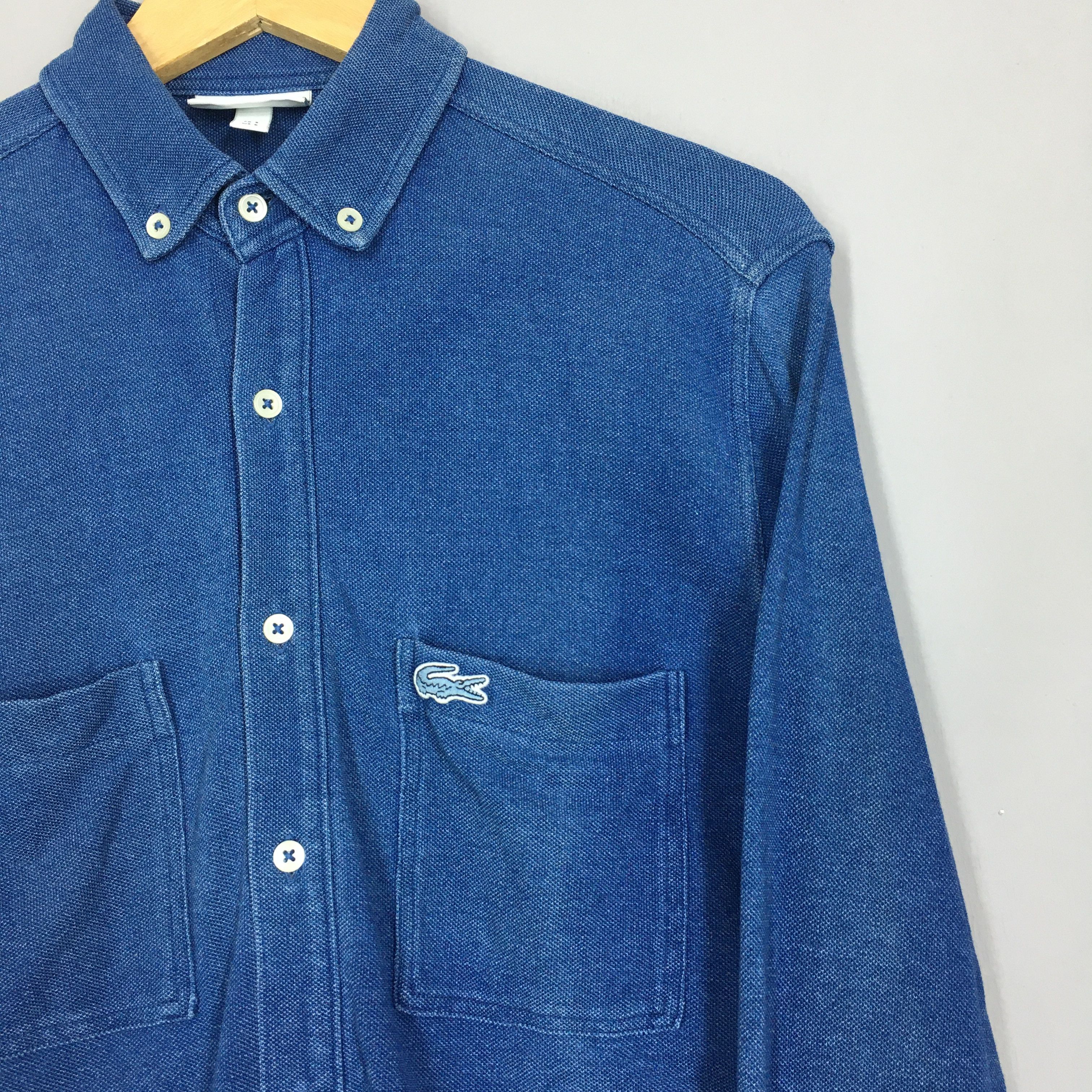 Lacoste Lacoste Blue Denim Shirt Oxfords Medium Size US M / EU 48-50 / 2 - 2 Thumbnail