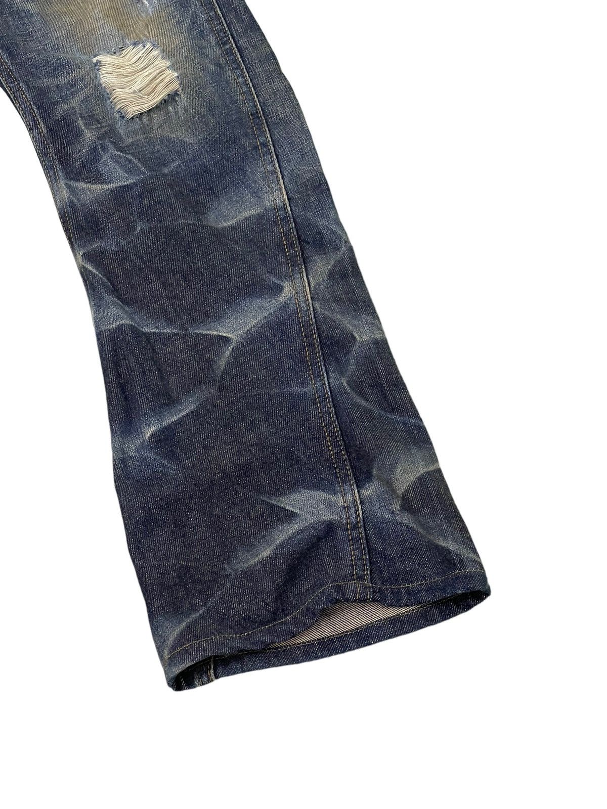 Japanese Brand Flare Jeans Fuga Japan Curv Leg Low Rise Slim Honeycomb 5🟦4 Size US 32 / EU 48 - 4 Thumbnail