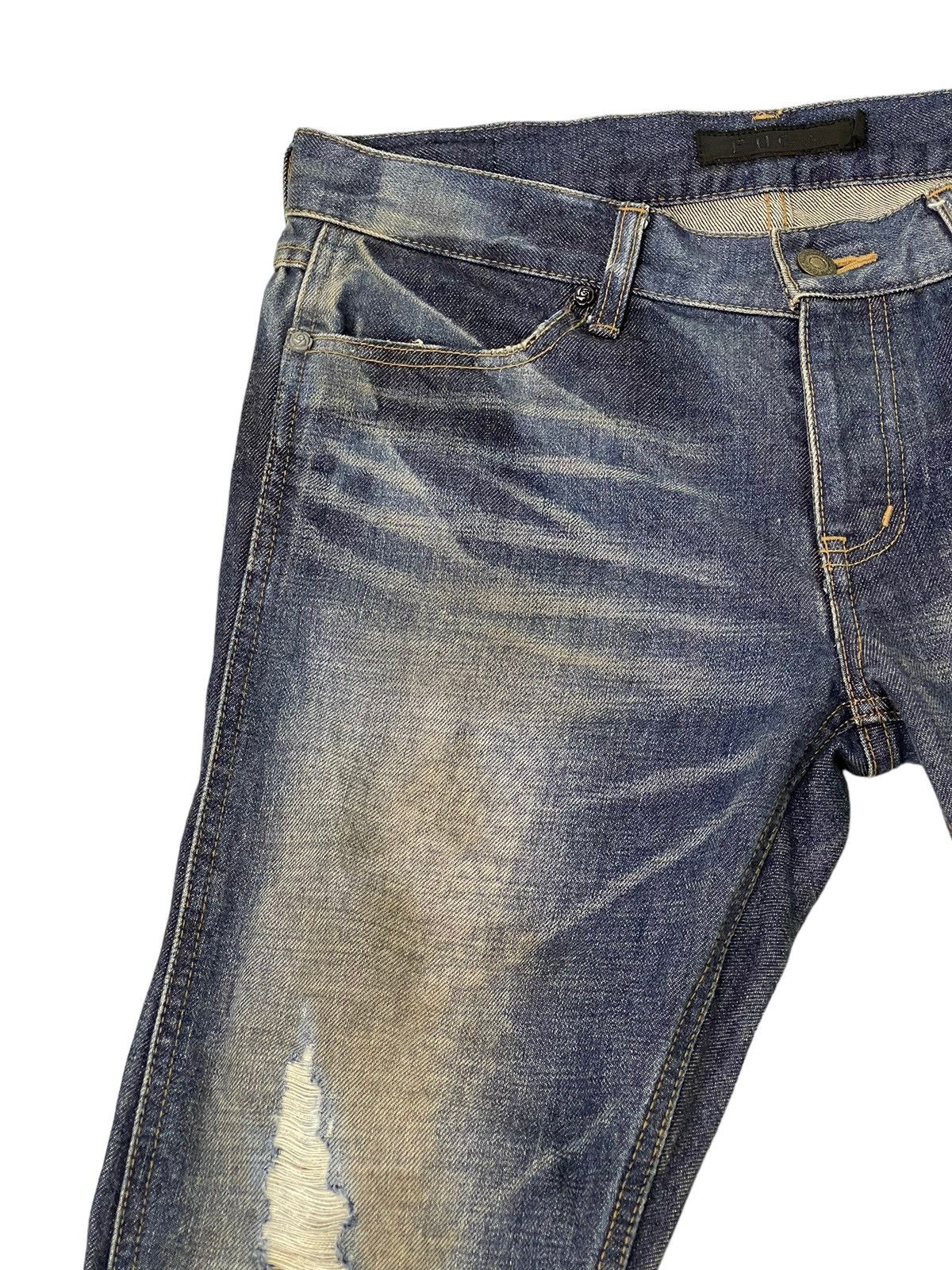 Japanese Brand Flare Jeans Fuga Japan Curv Leg Low Rise Slim Honeycomb 5🟦4 Size US 32 / EU 48 - 8 Thumbnail