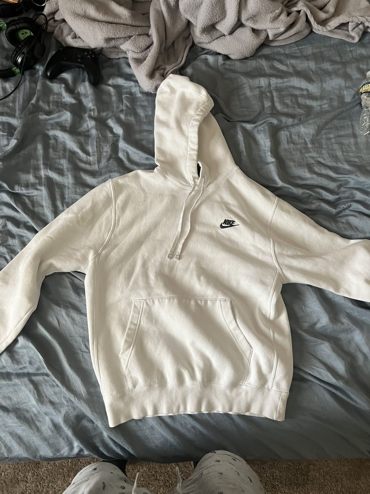 Nike White Nike Logo Hoodie Size US M / EU 48-50 / 2 - 2 Thumbnail