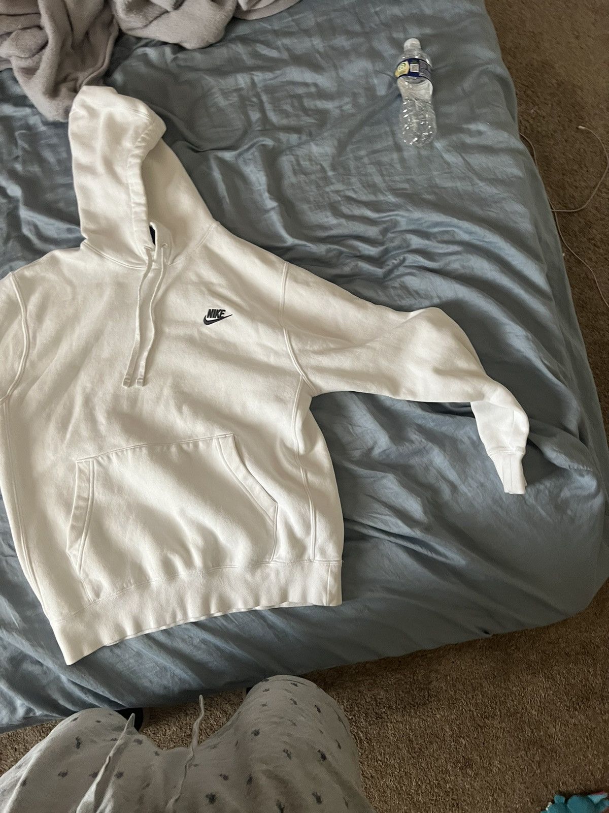 Nike White Nike Logo Hoodie Size US M / EU 48-50 / 2 - 4 Thumbnail