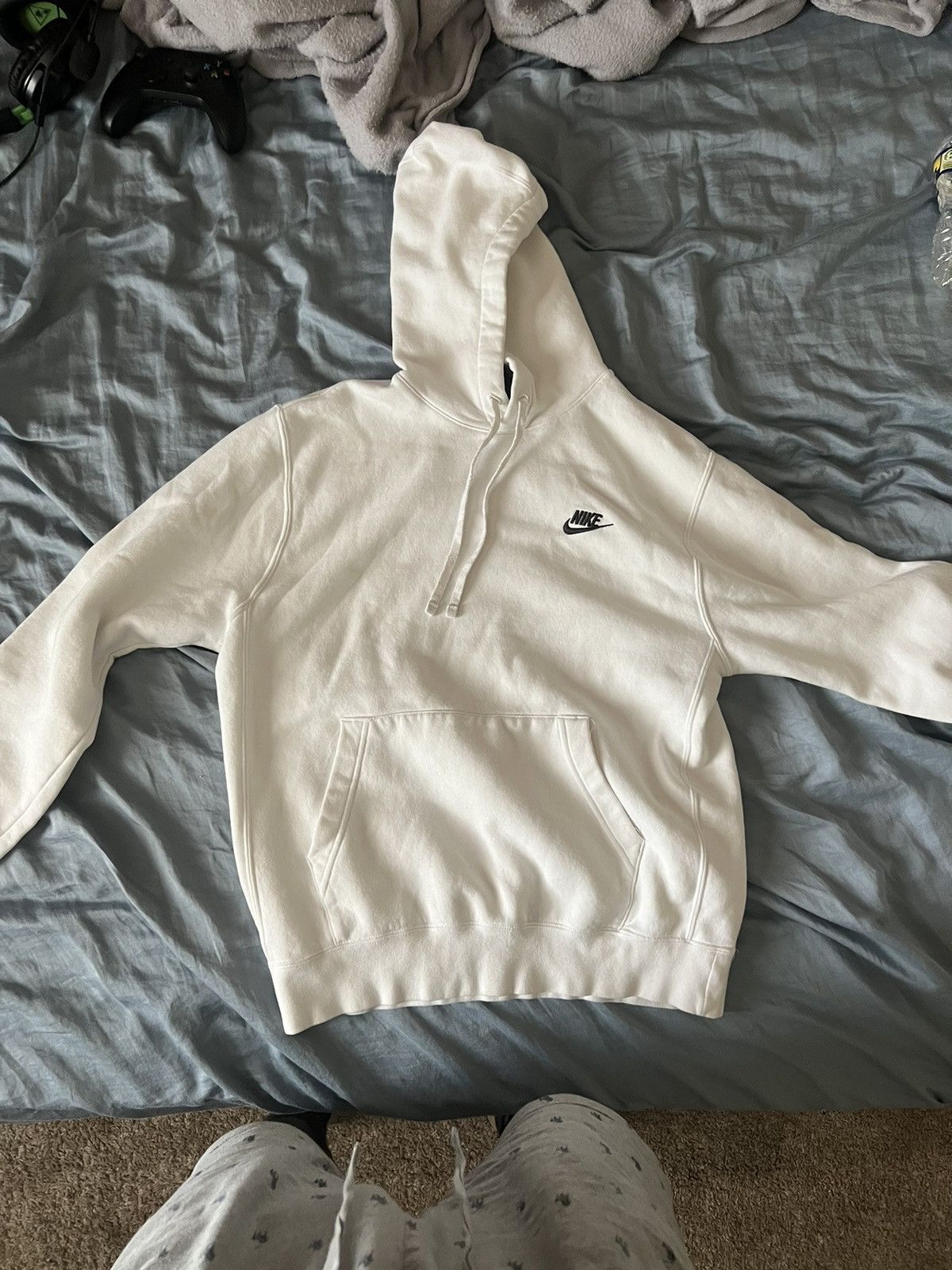 Nike White Nike Logo Hoodie Size US M / EU 48-50 / 2 - 1 Thumbnail