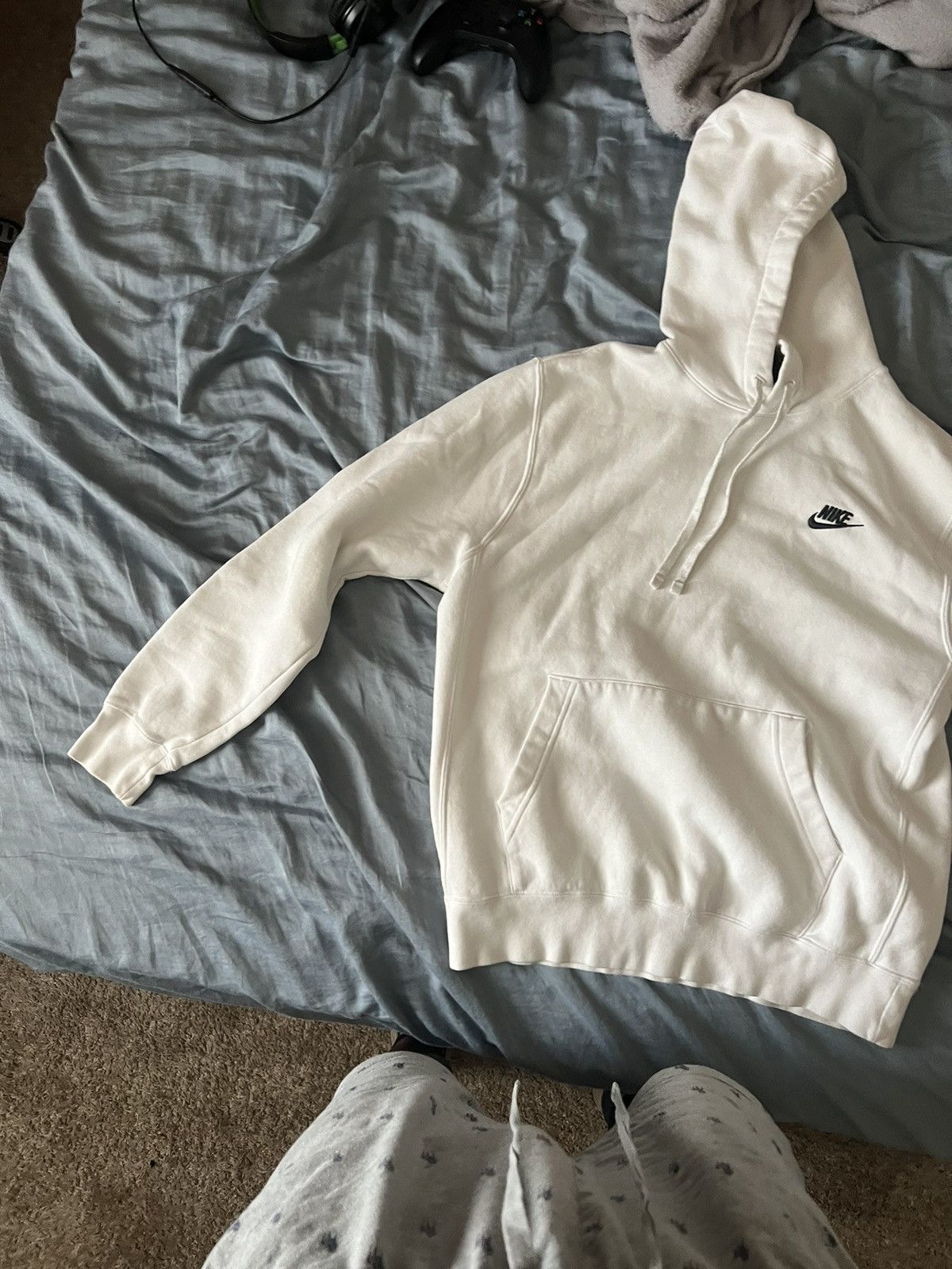 Nike White Nike Logo Hoodie Size US M / EU 48-50 / 2 - 3 Thumbnail