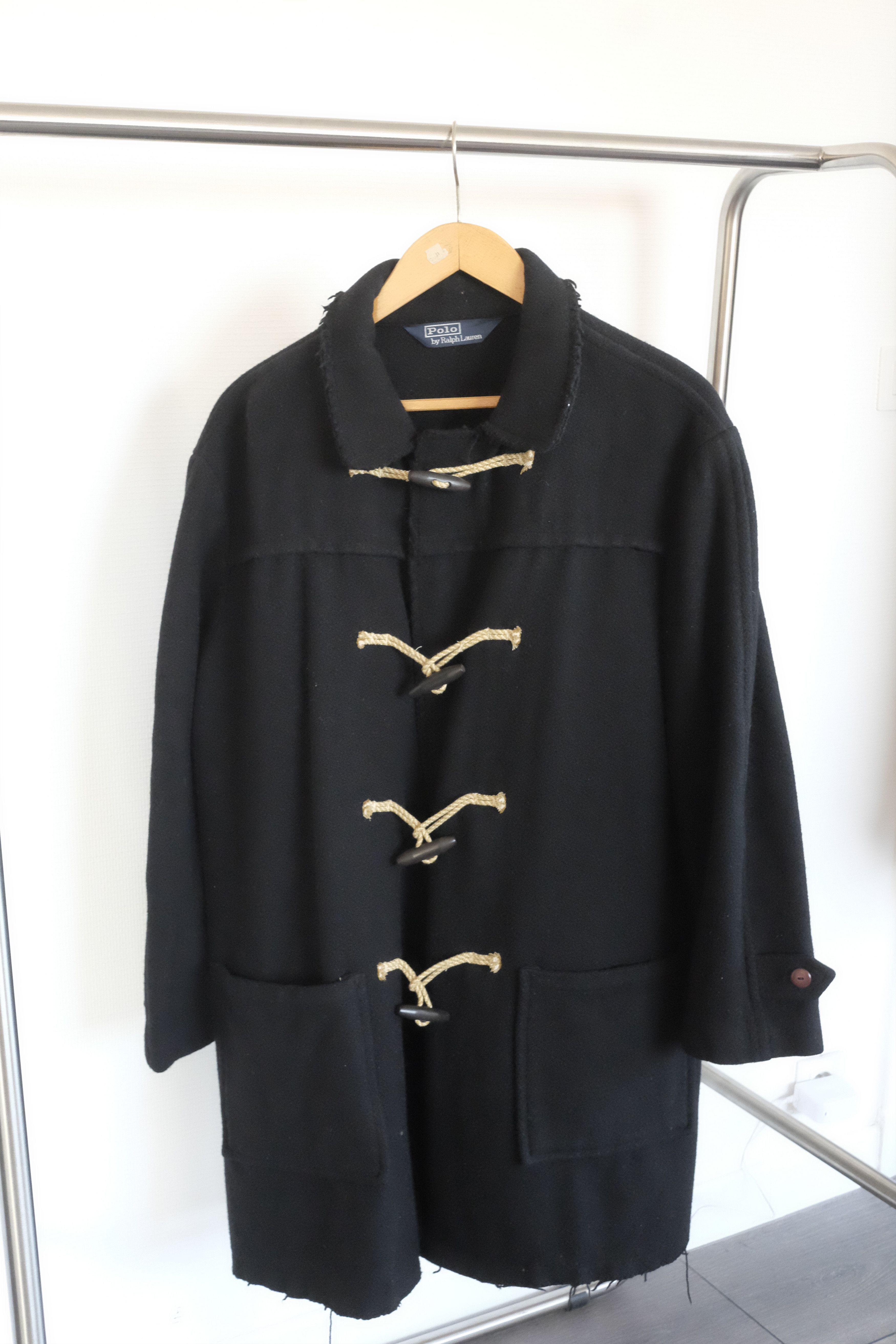 Ralph Lauren Wool Black Duffle Coat Size US M / EU 48-50 / 2 - 1 Thumbnail
