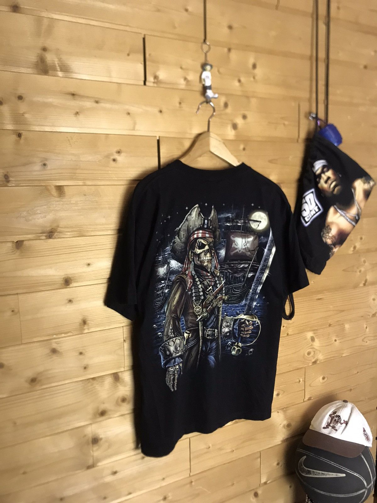 Vintage Vintage Wild skeleton pirate t-shirt Size US L / EU 52-54 / 3 - 6 Thumbnail