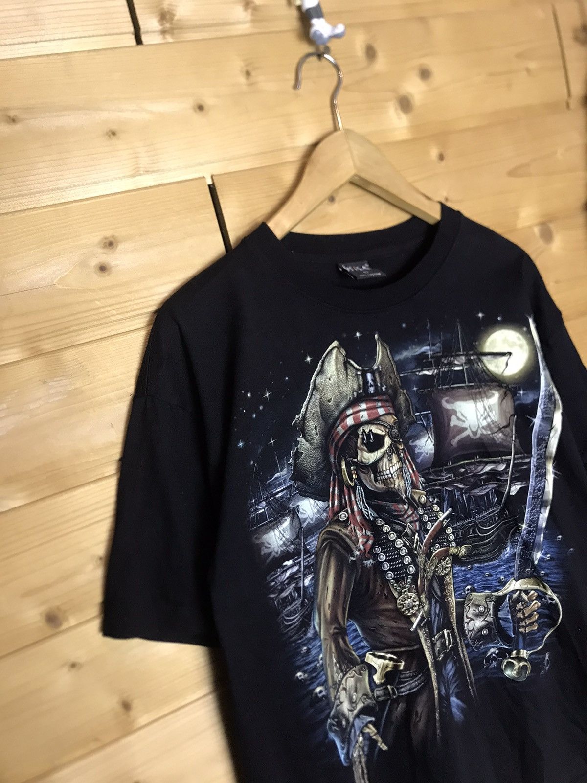 Vintage Vintage Wild skeleton pirate t-shirt Size US L / EU 52-54 / 3 - 2 Thumbnail