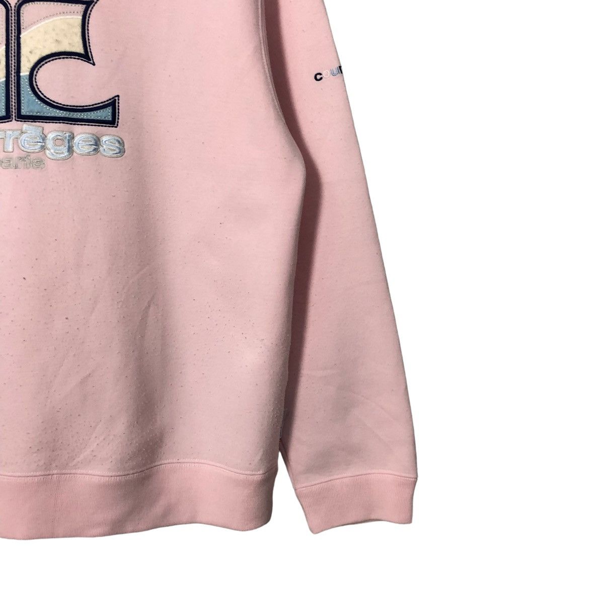 Andre Courreges Vintage Courreges Crewneck Embroidery Big Logo Sweatshirt Size L / US 10 / IT 46 - 2 Thumbnail